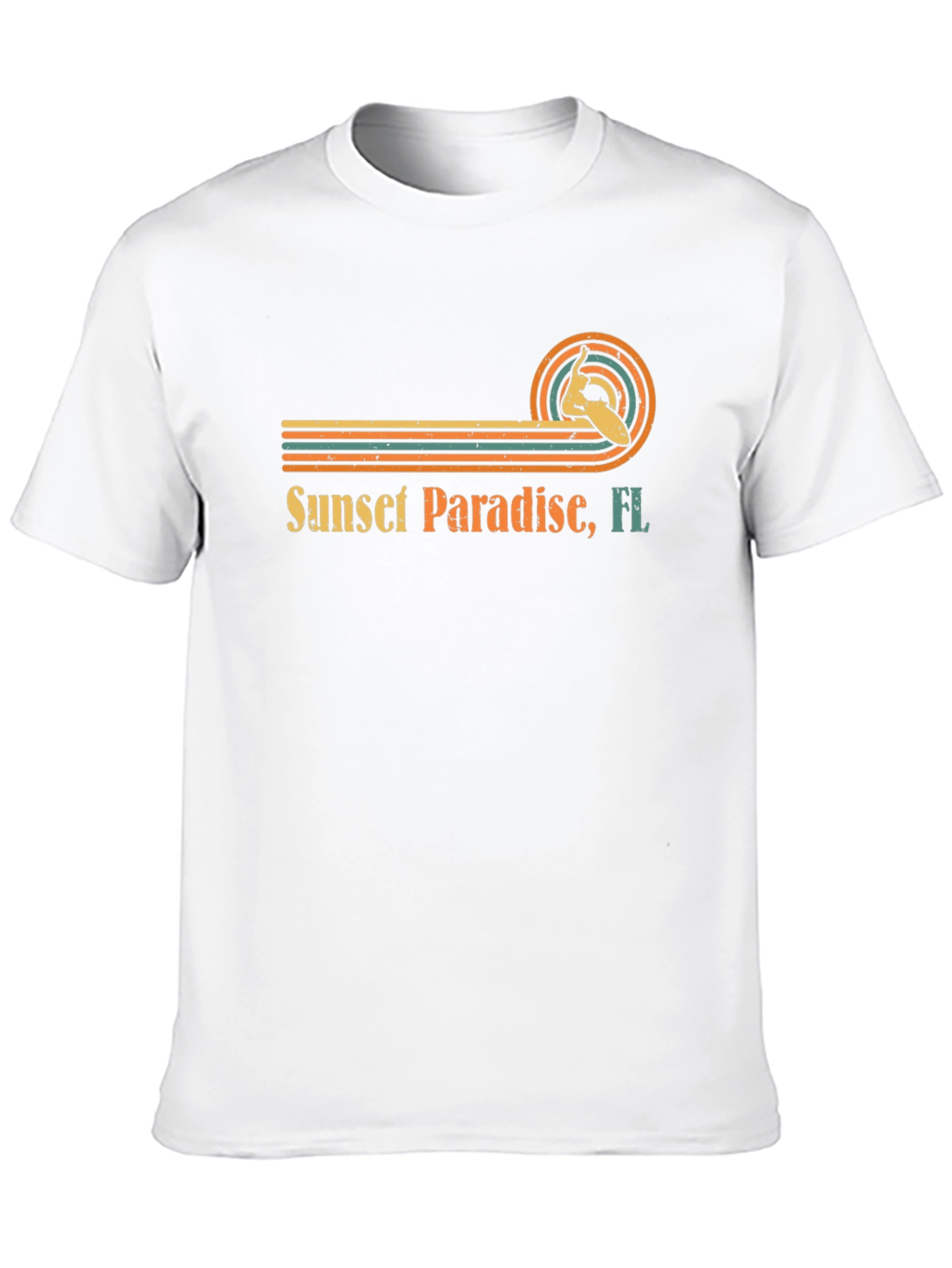 Sunset Paradise FL Surfing T-Shirt