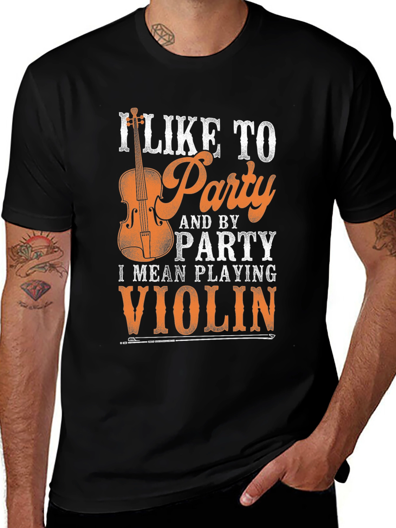 I Like to Party Playing Violin Graphic Tee