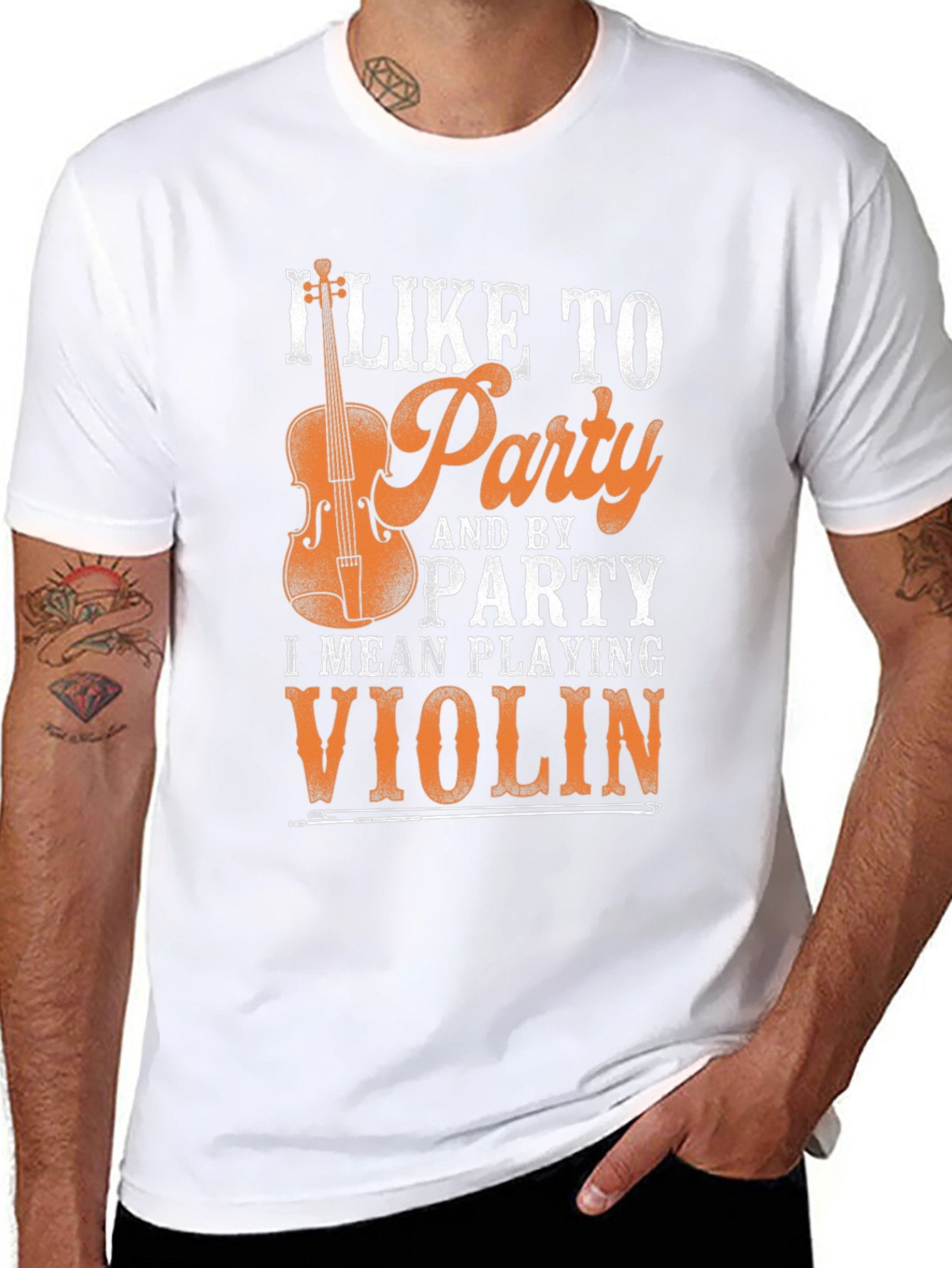 I Like to Party Playing Violin Graphic Tee