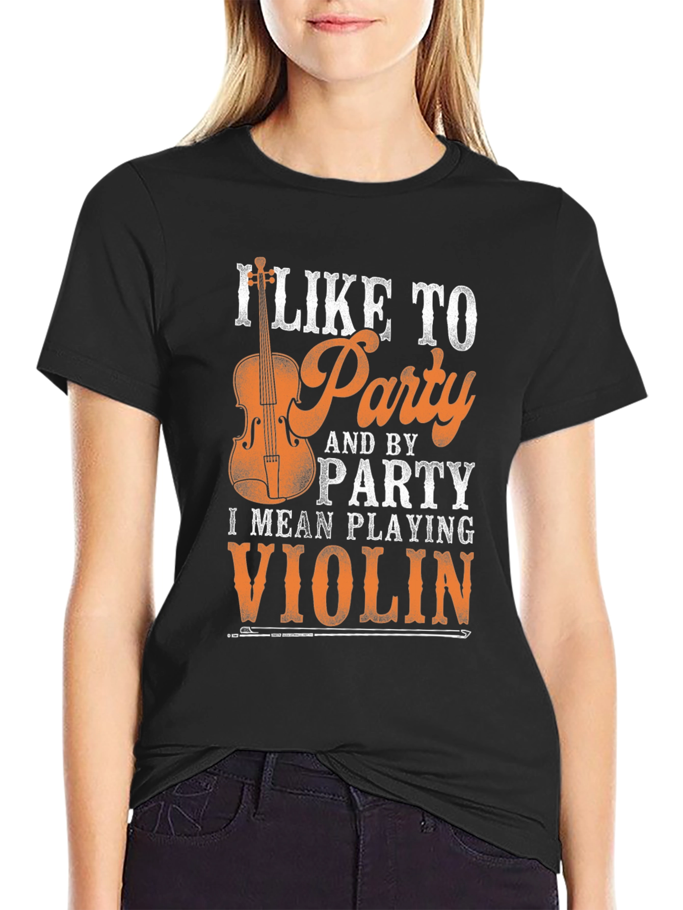 I Like to Party Playing Violin Graphic Tee