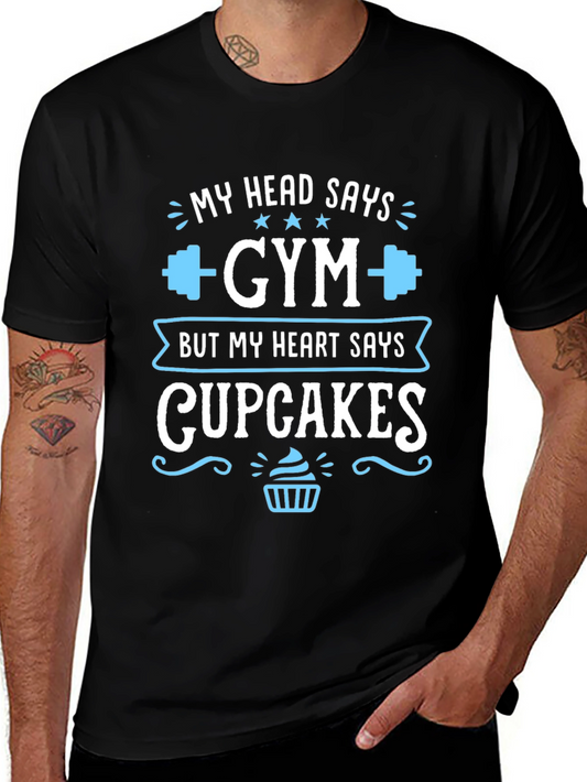 Gym vs. Cupcakes Graphic T-Shirt
