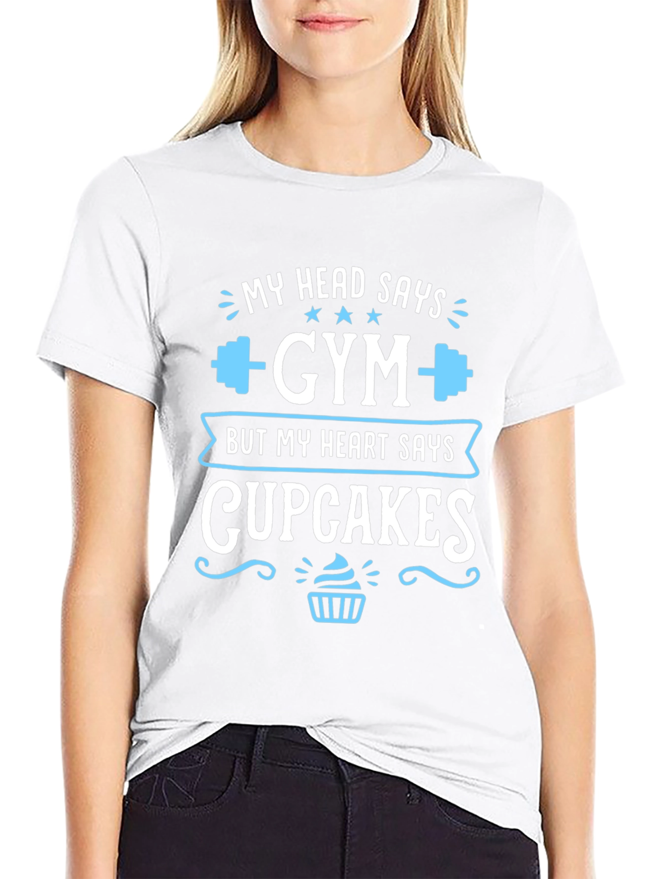 Gym vs. Cupcakes Graphic T-Shirt