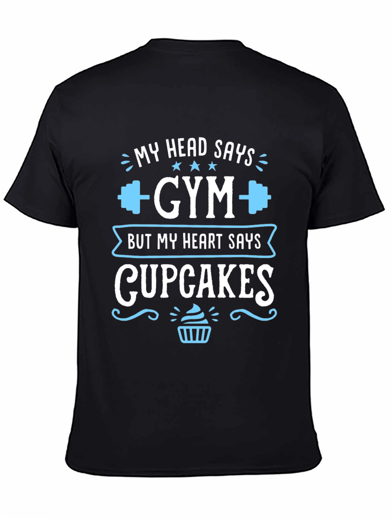 Gym vs. Cupcakes Graphic T-Shirt