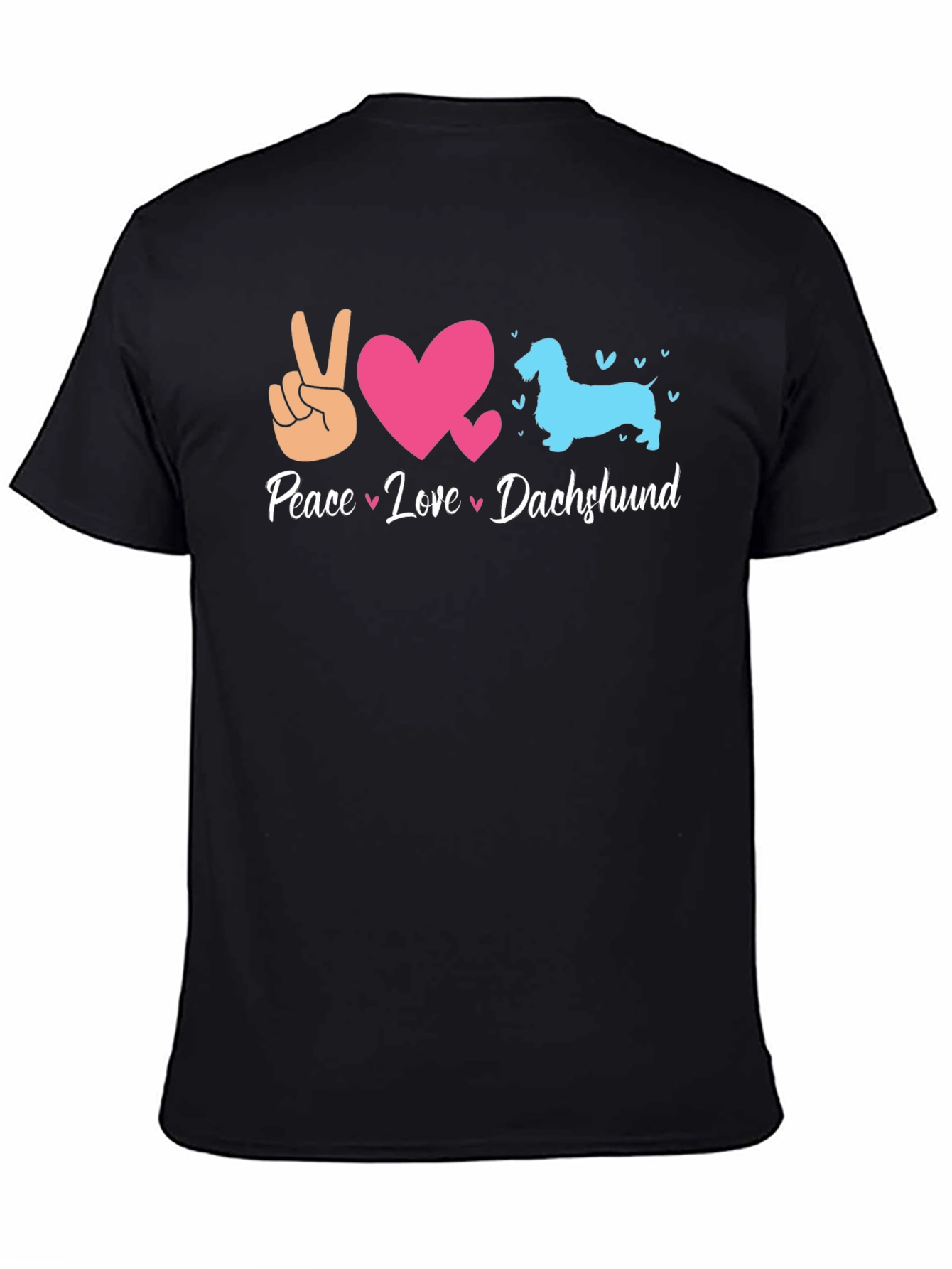Peace Love Dachshund Graphic Tee