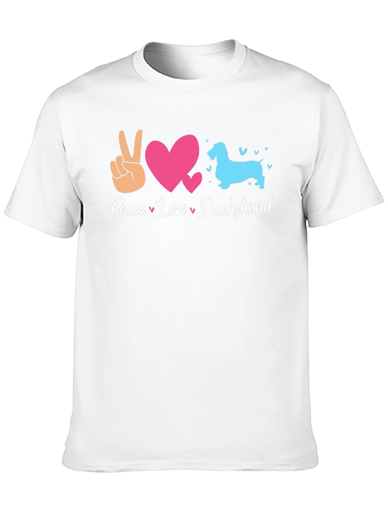 Peace Love Dachshund Graphic Tee