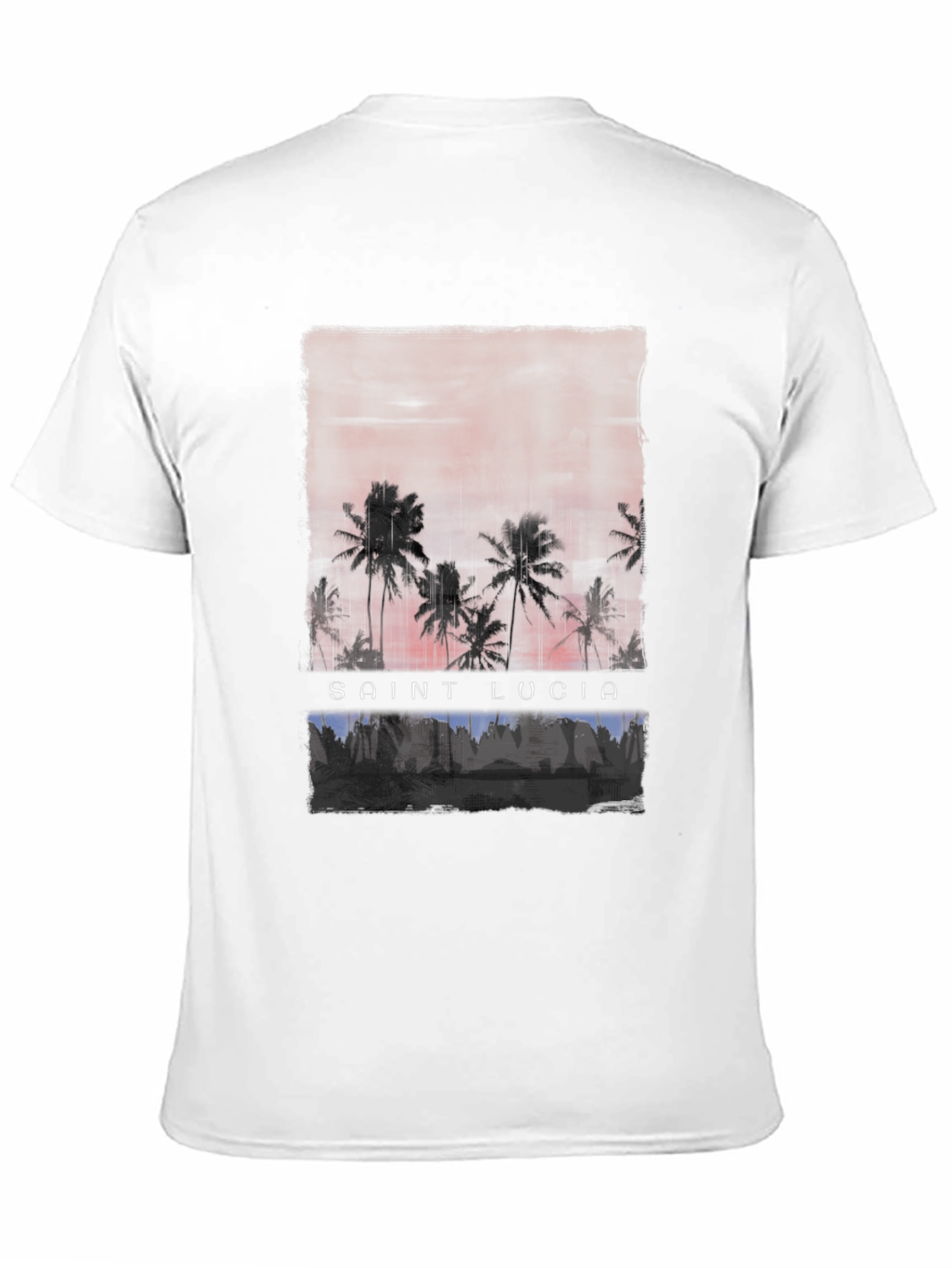 Saint Lucia Palm Tree Graphic T-Shirt