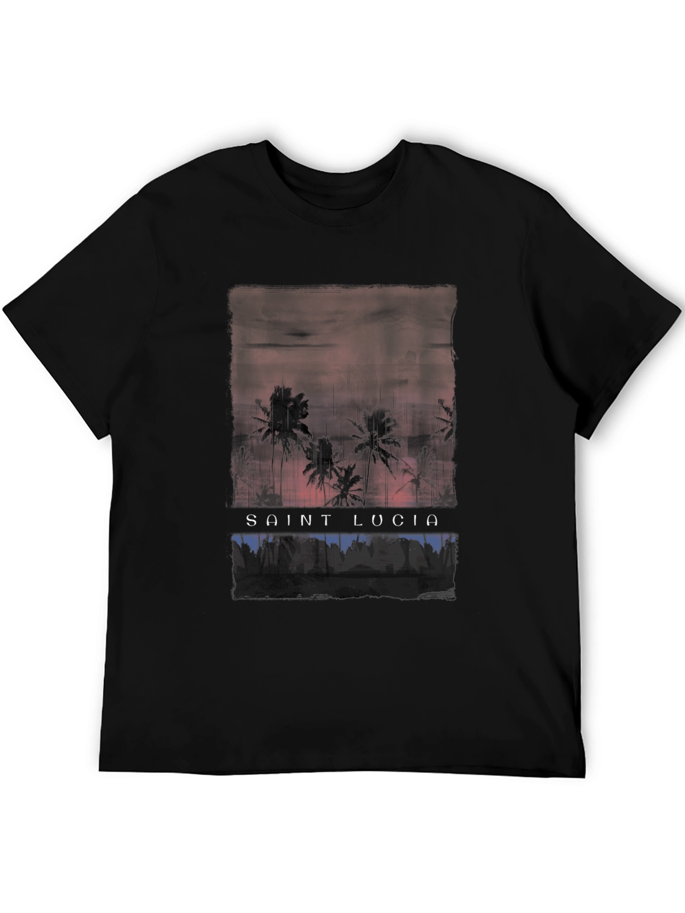 Saint Lucia Palm Tree Graphic T-Shirt