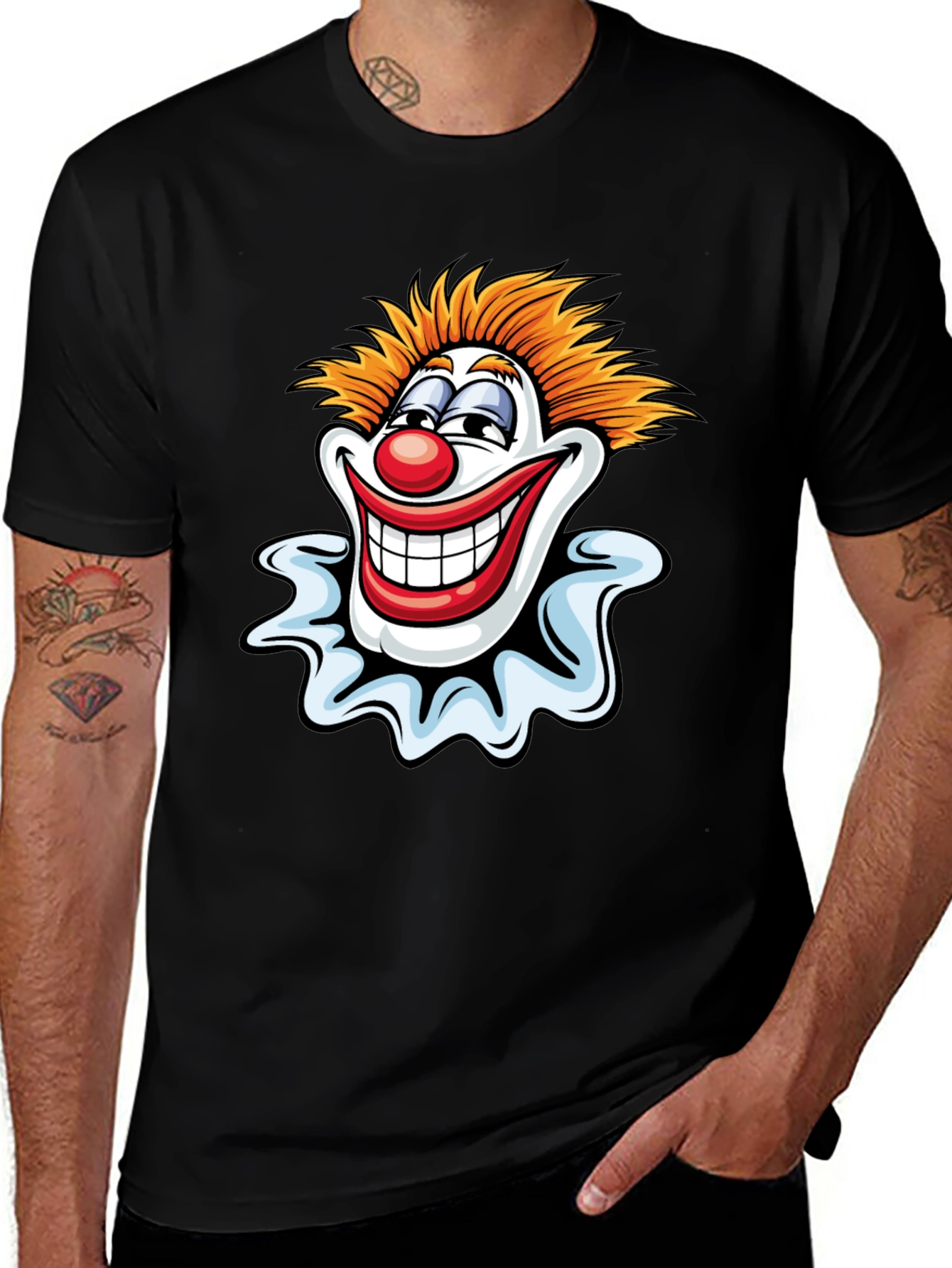 Clown Graphic Tee - Mens Black T-Shirt