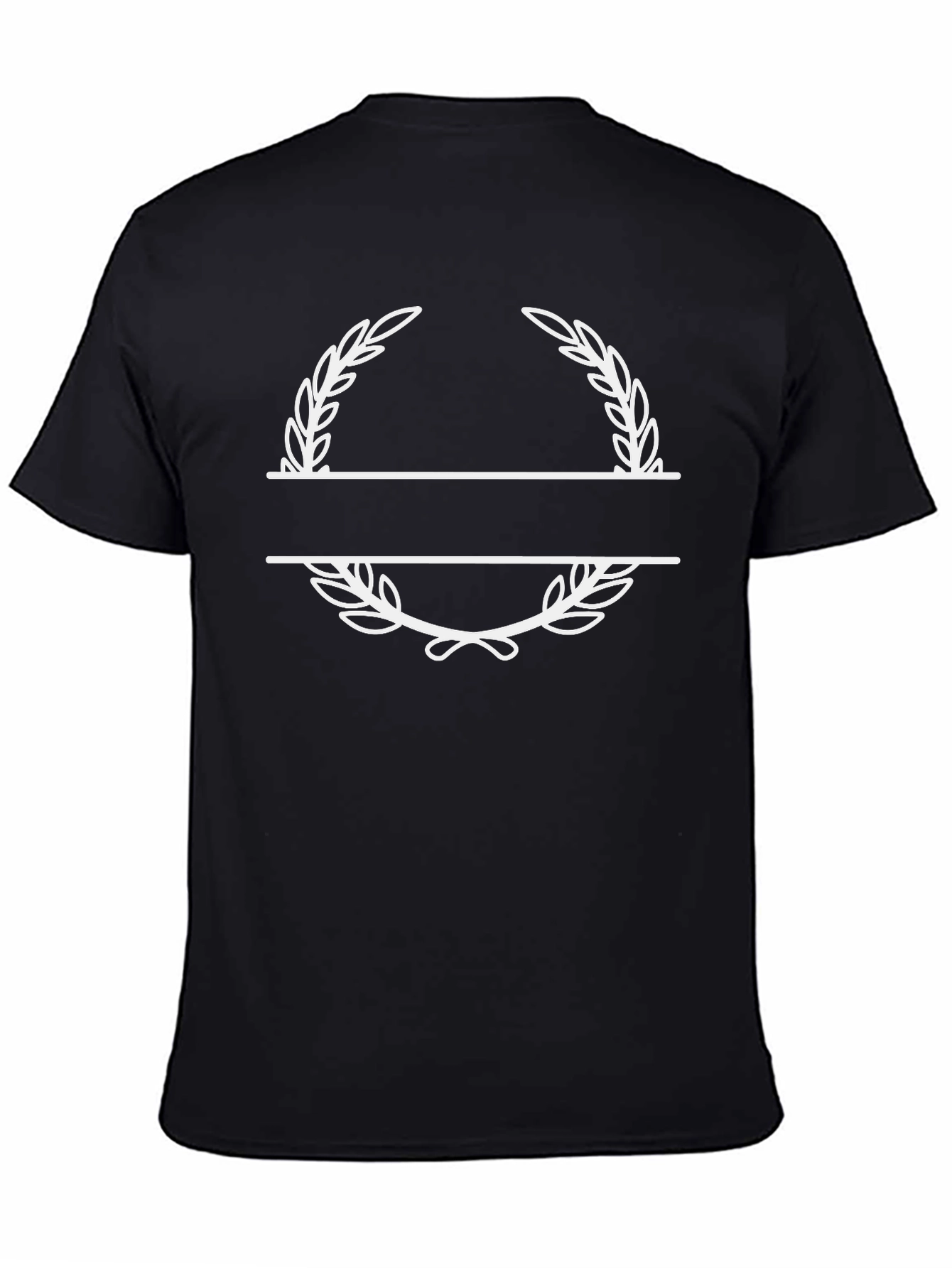 Personalized Wreath Black T-Shirt