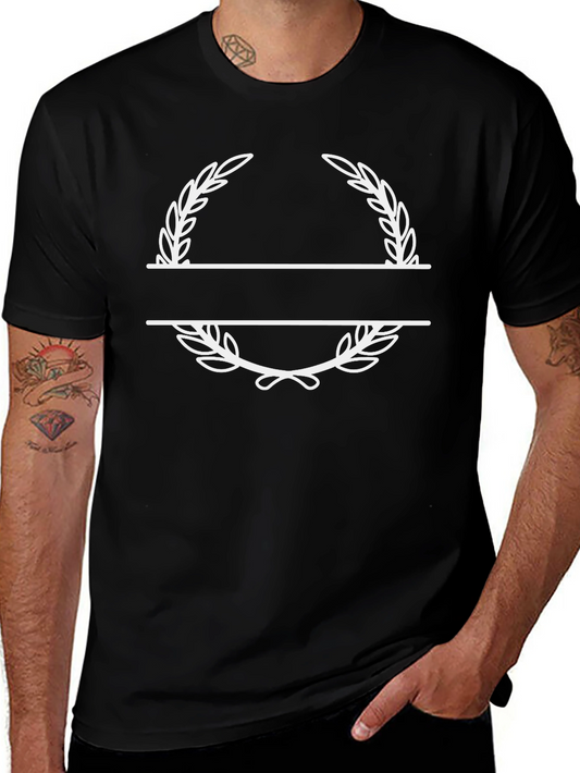 Personalized Wreath Black T-Shirt