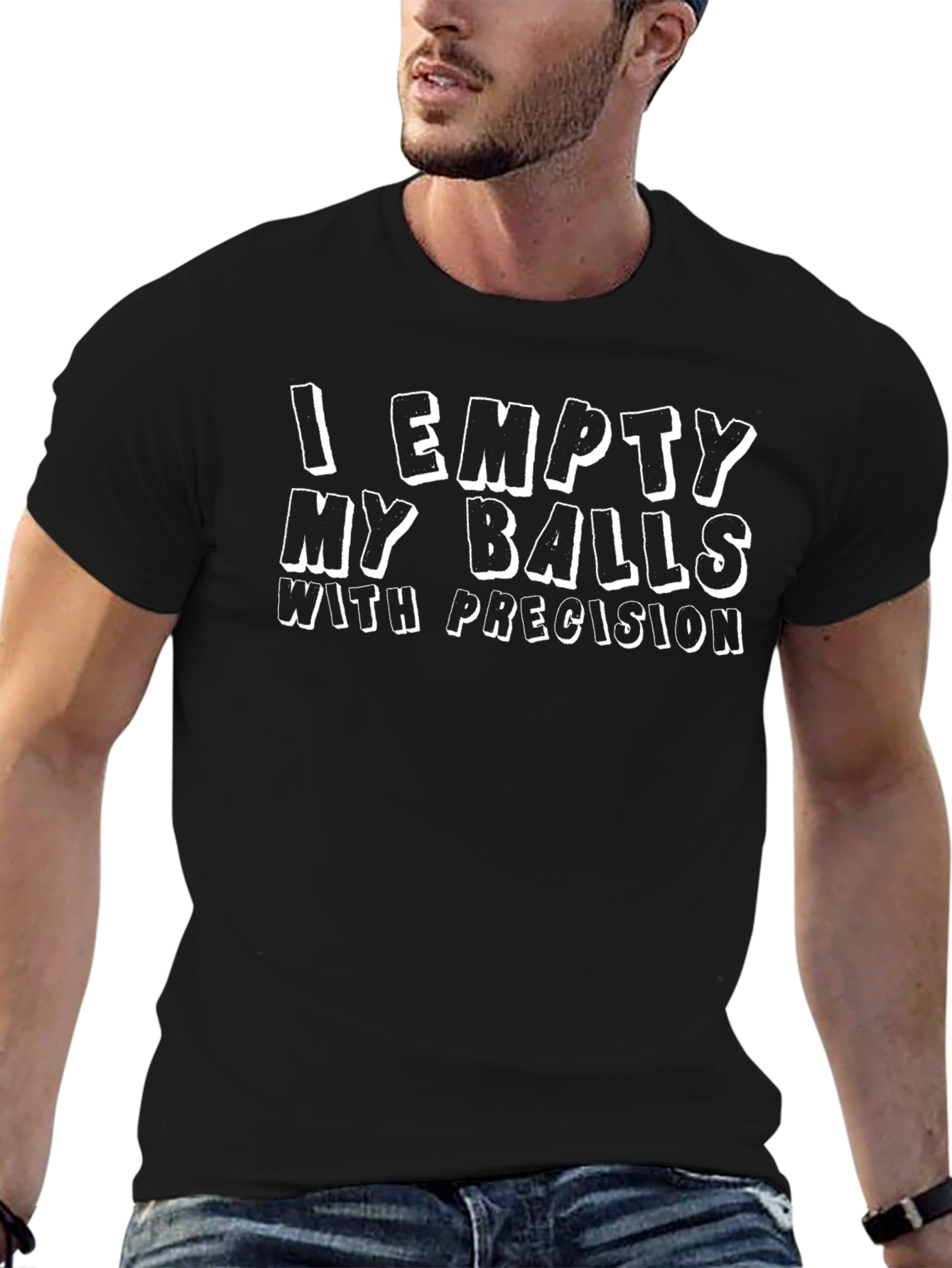Funny Mens T-Shirt - I Empty My Balls