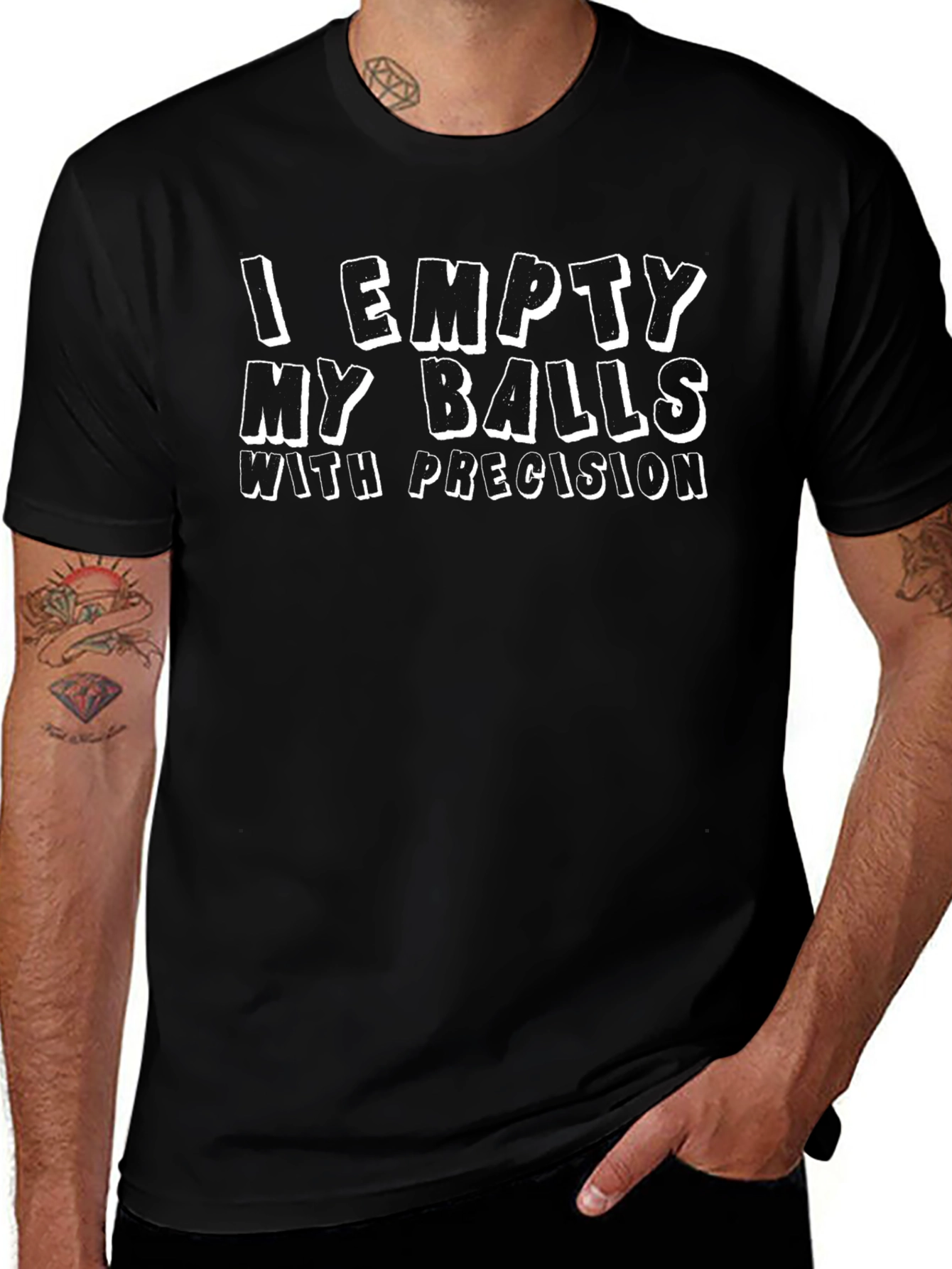 Funny Mens T-Shirt - I Empty My Balls