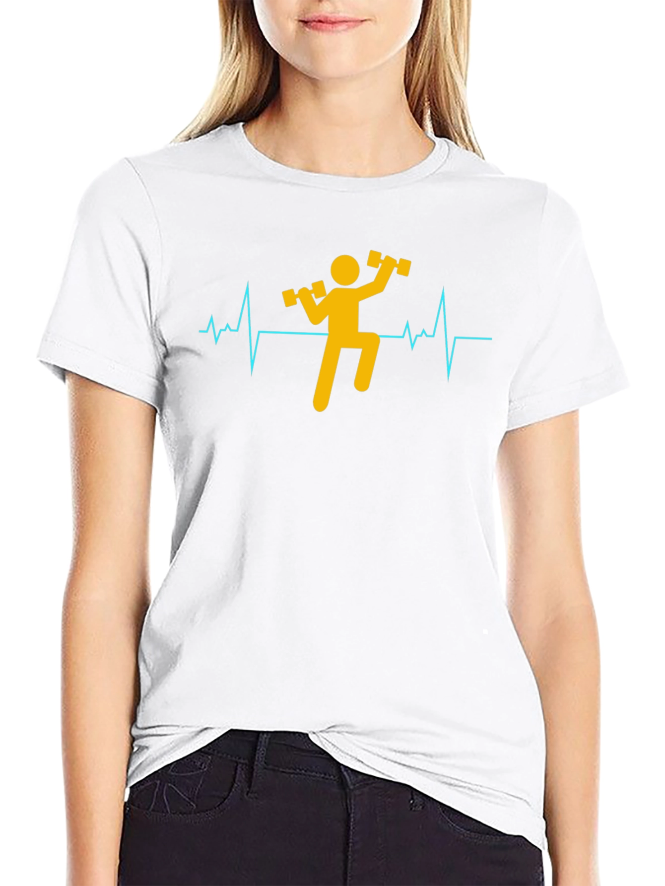 Fitness Heartbeat T-Shirt - Gym Workout Tee