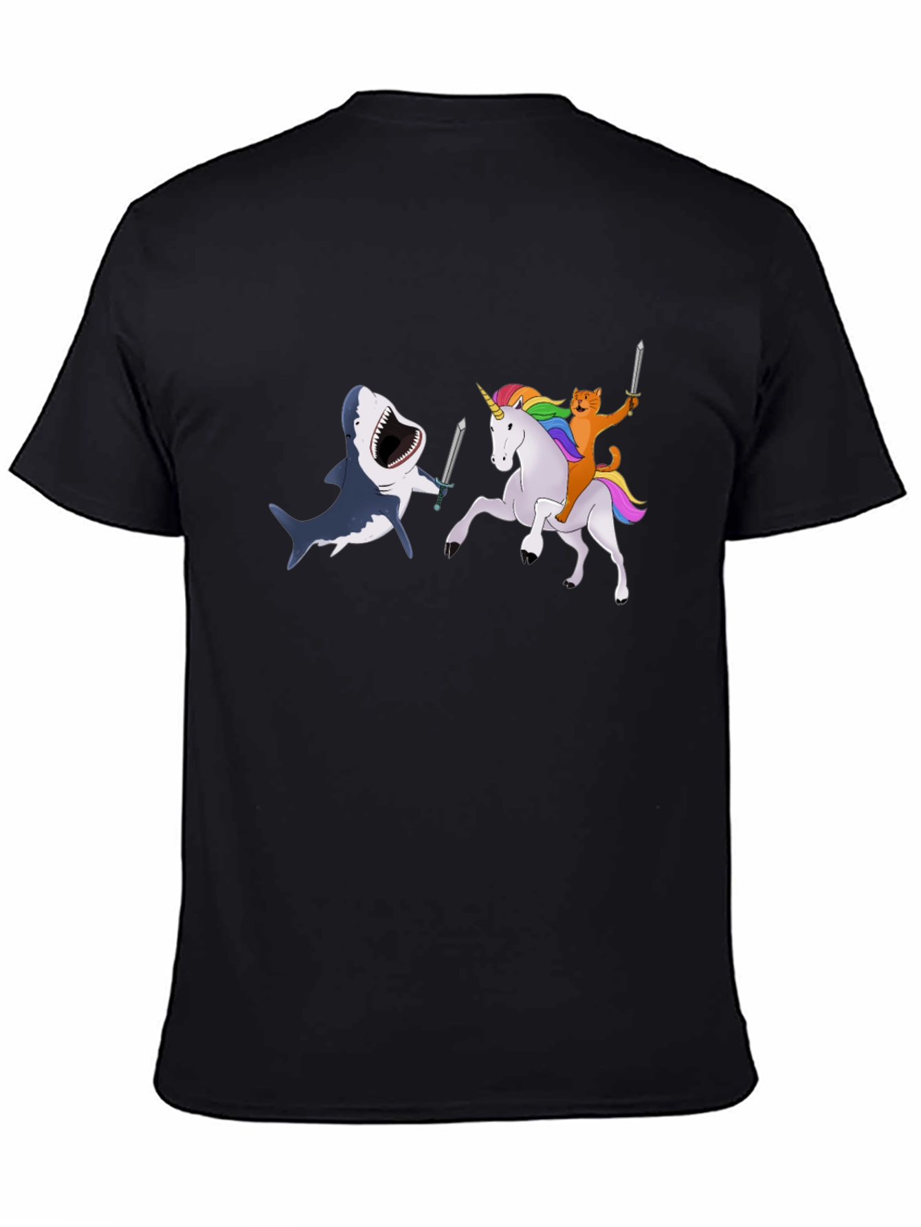 Shark vs Unicorn Cat T-Shirt