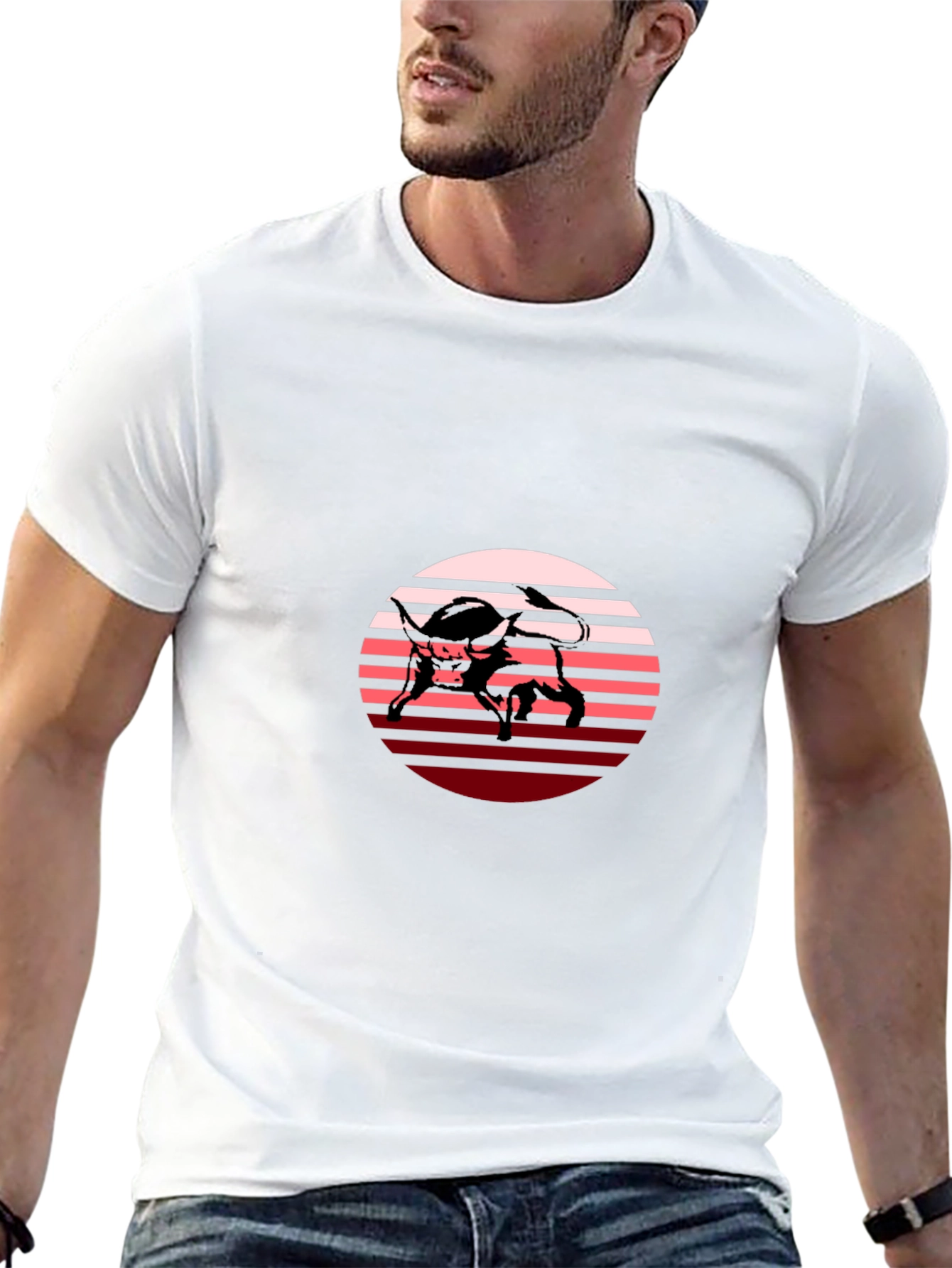 Retro Bull Graphic Tee - Stylish Comfort