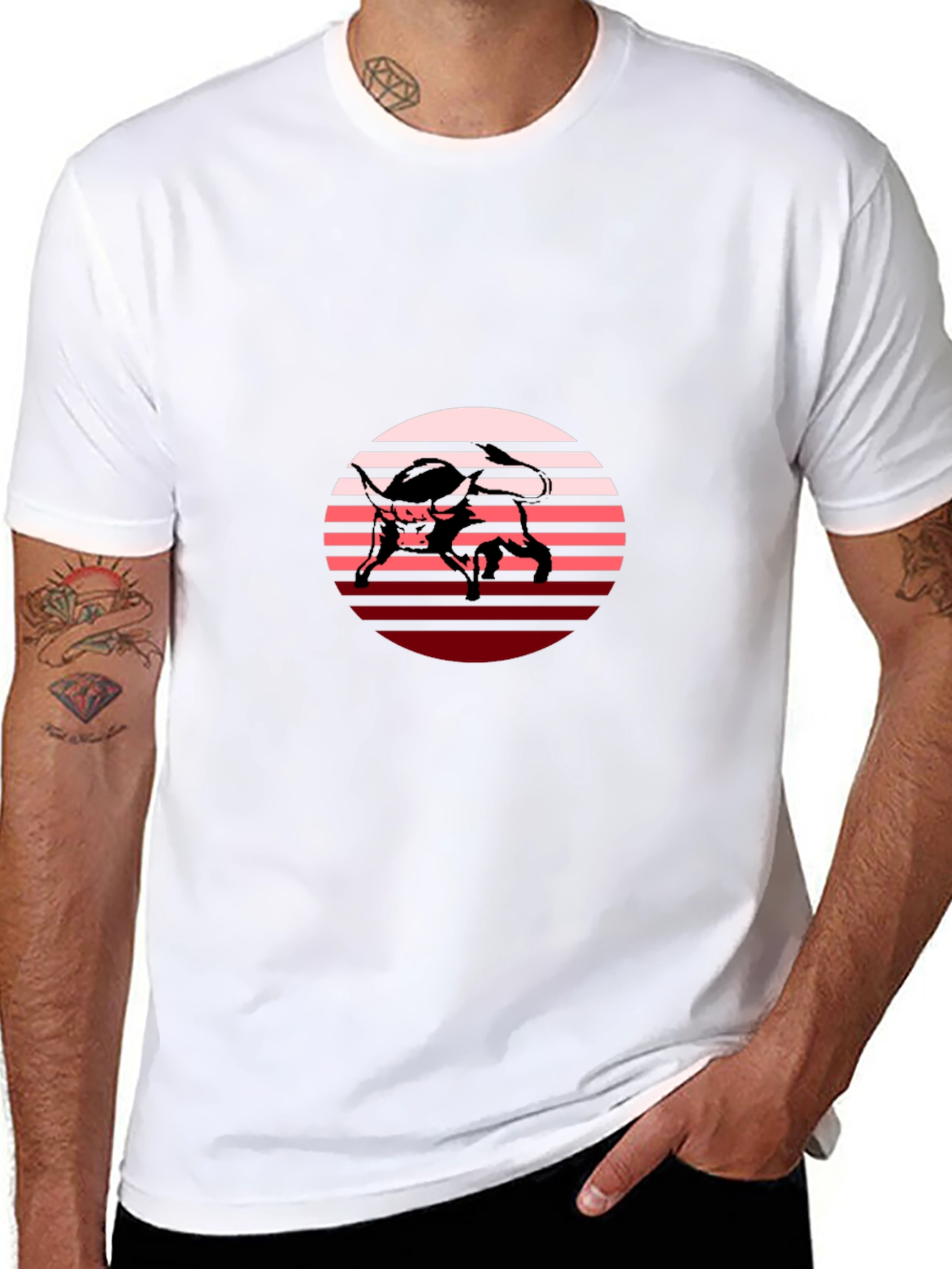 Retro Bull Graphic Tee - Stylish Comfort