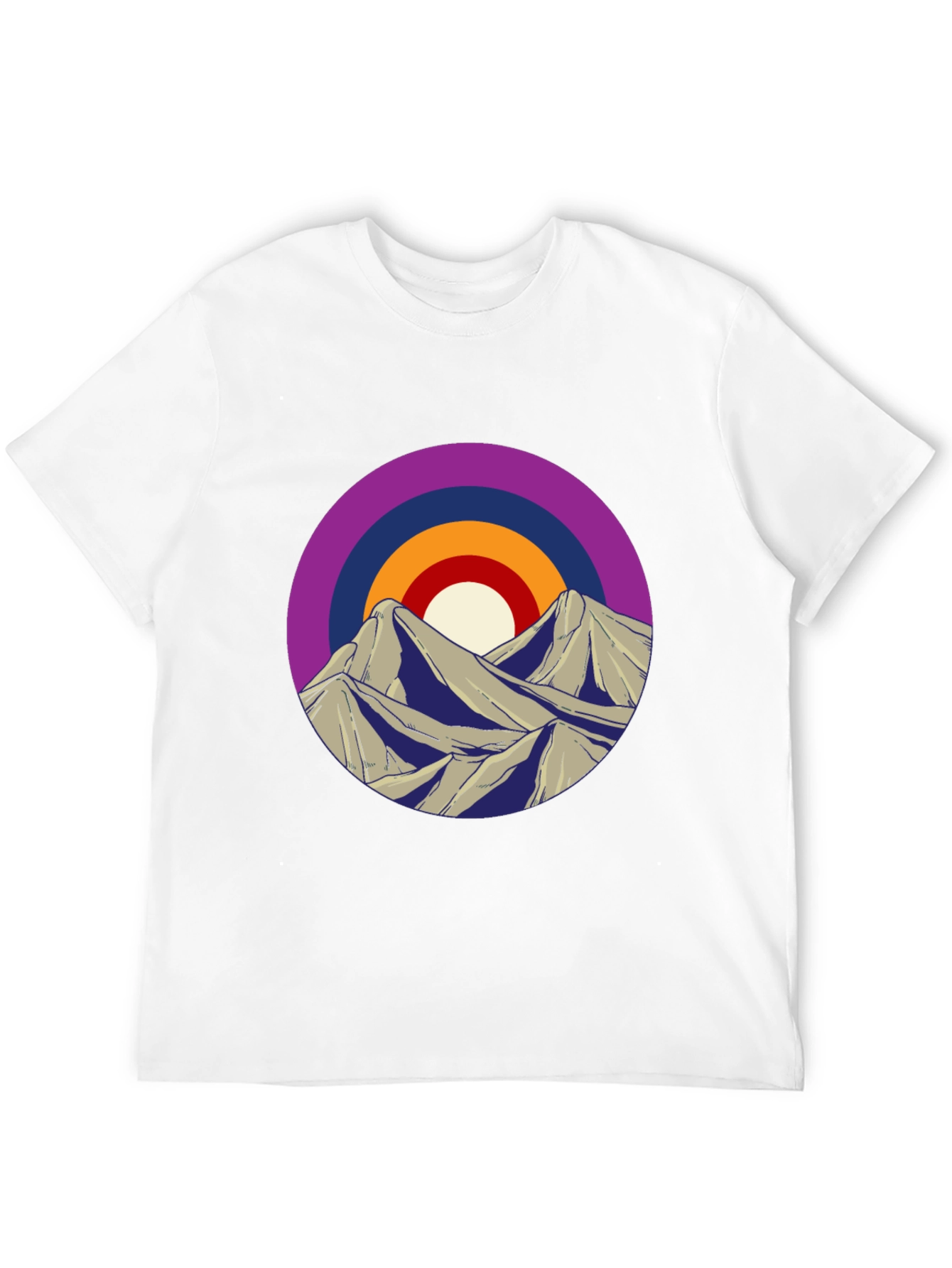 Mountain Sunset Graphic Tee - Black Cotton Blend