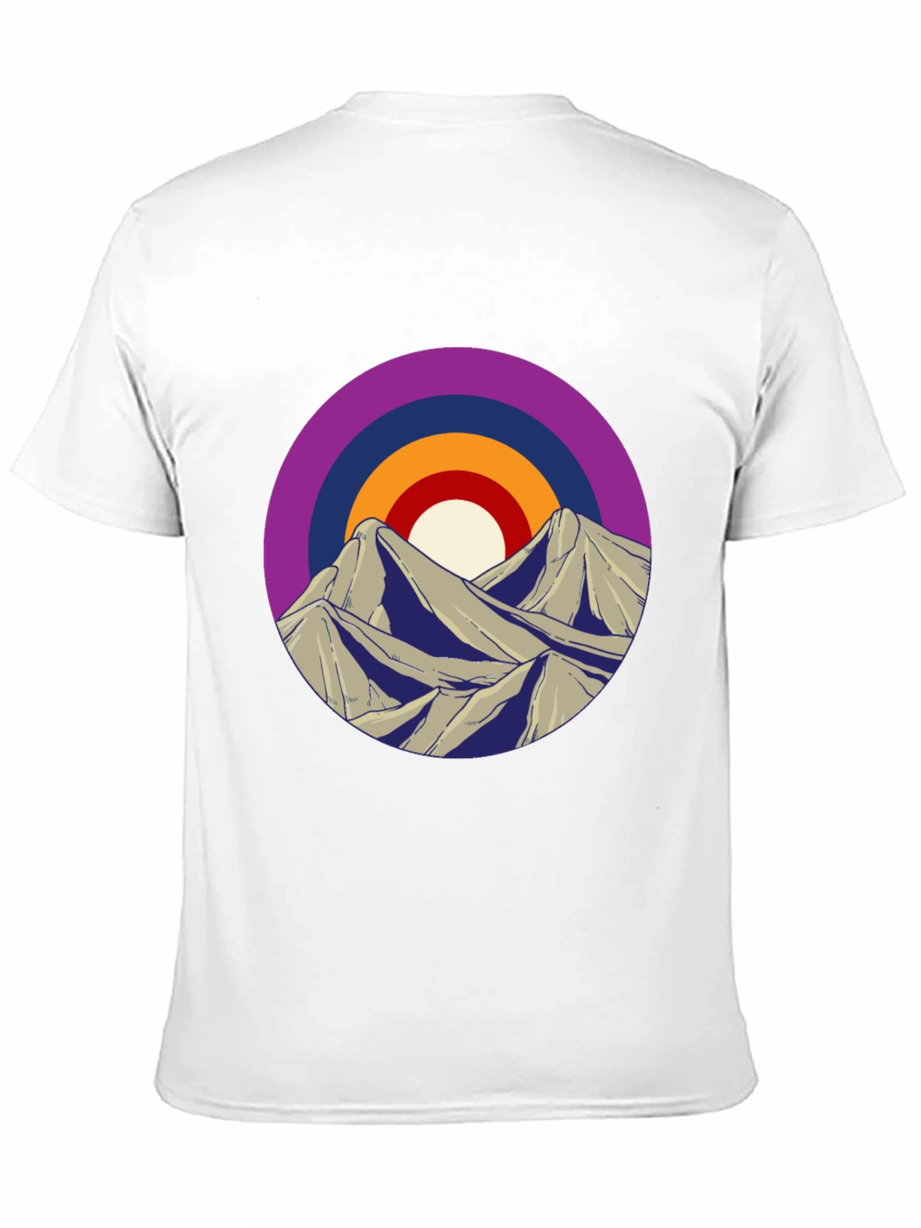 Mountain Sunset Graphic Tee - Black Cotton Blend
