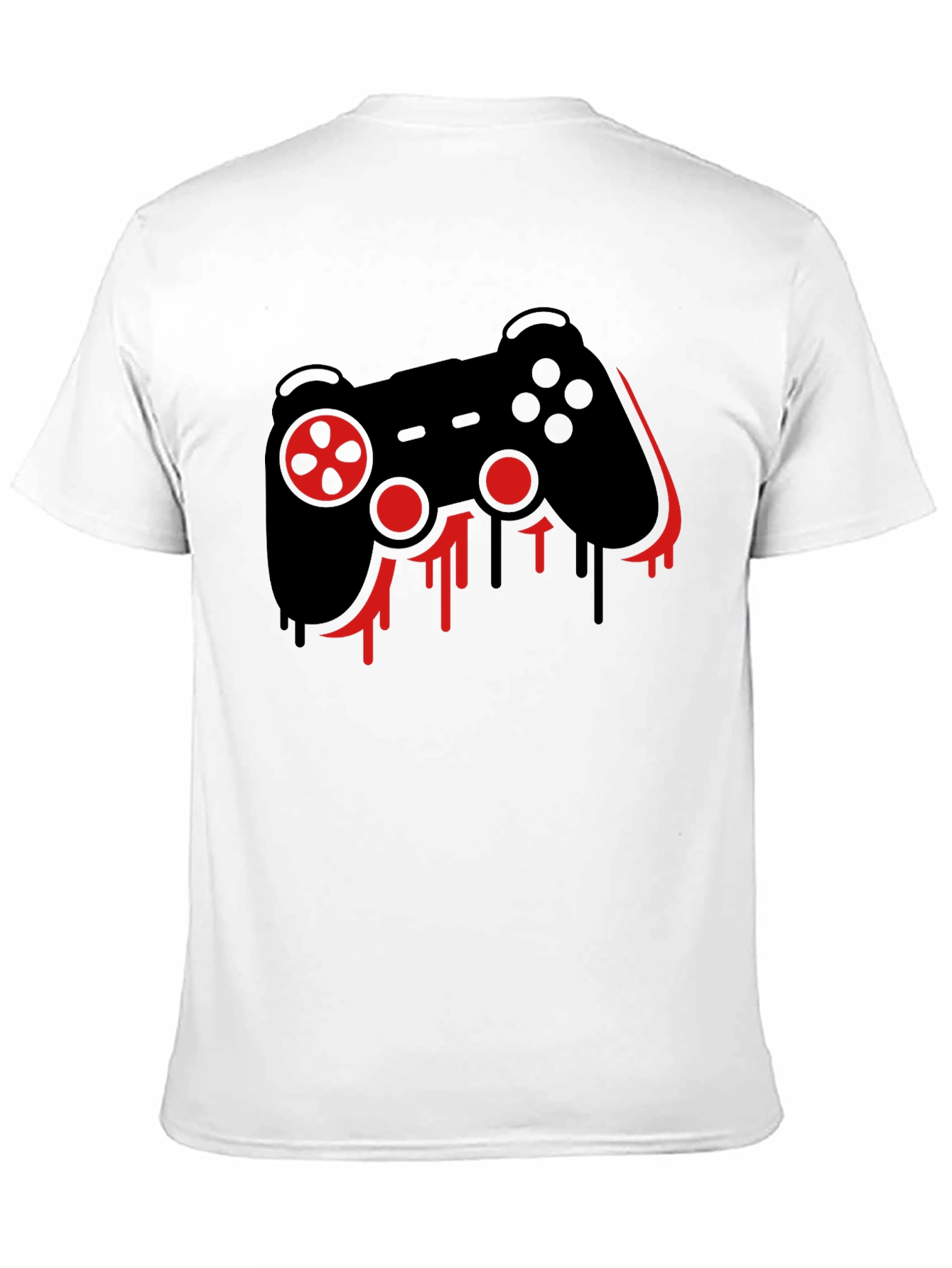 Gaming Controller Drip Black T-Shirt