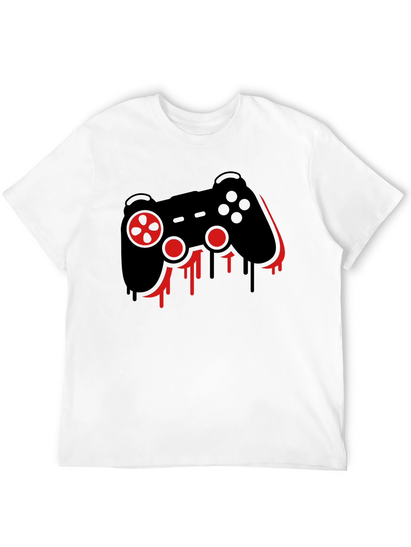 Gaming Controller Drip Black T-Shirt