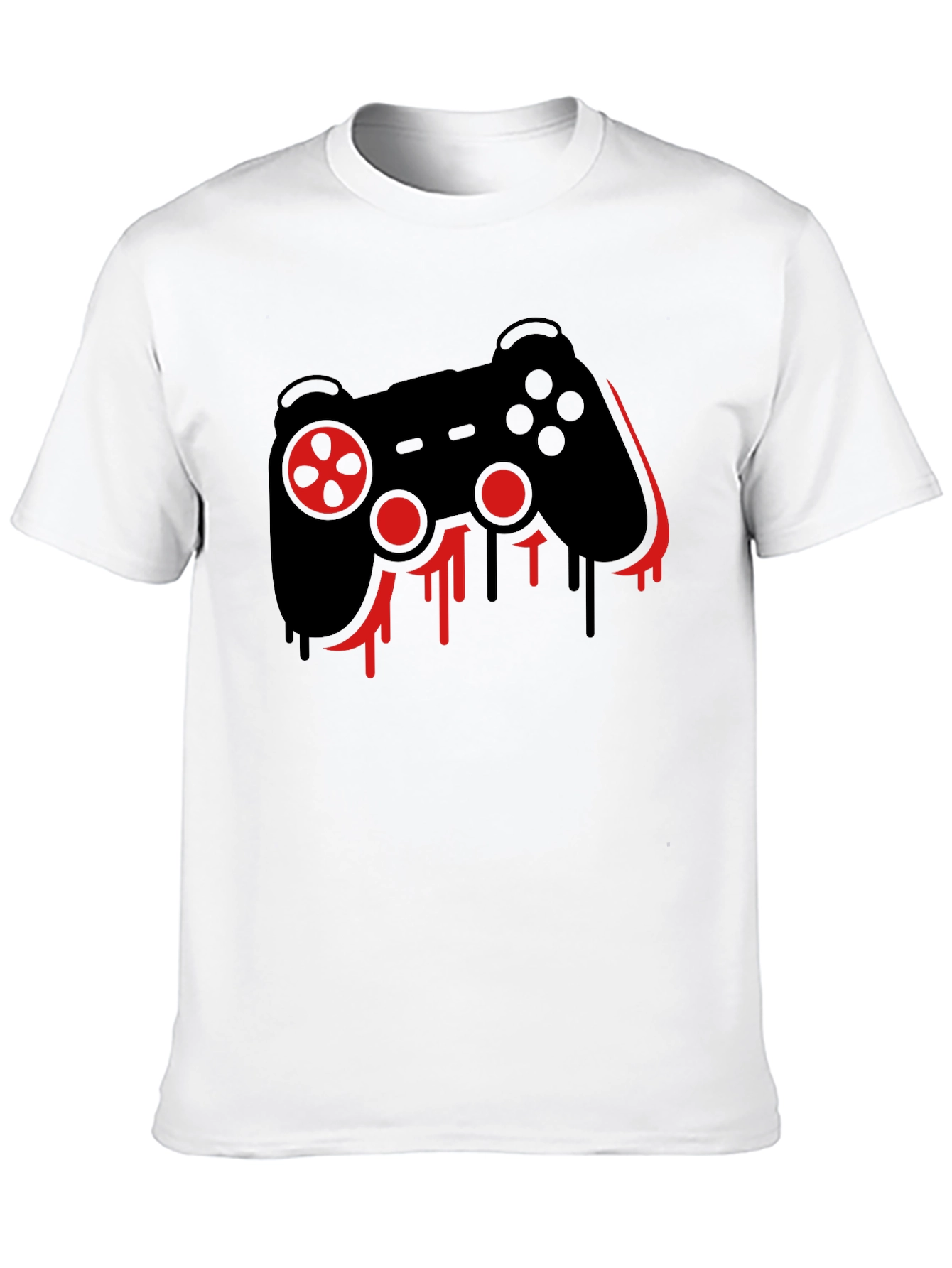 Gaming Controller Drip Black T-Shirt
