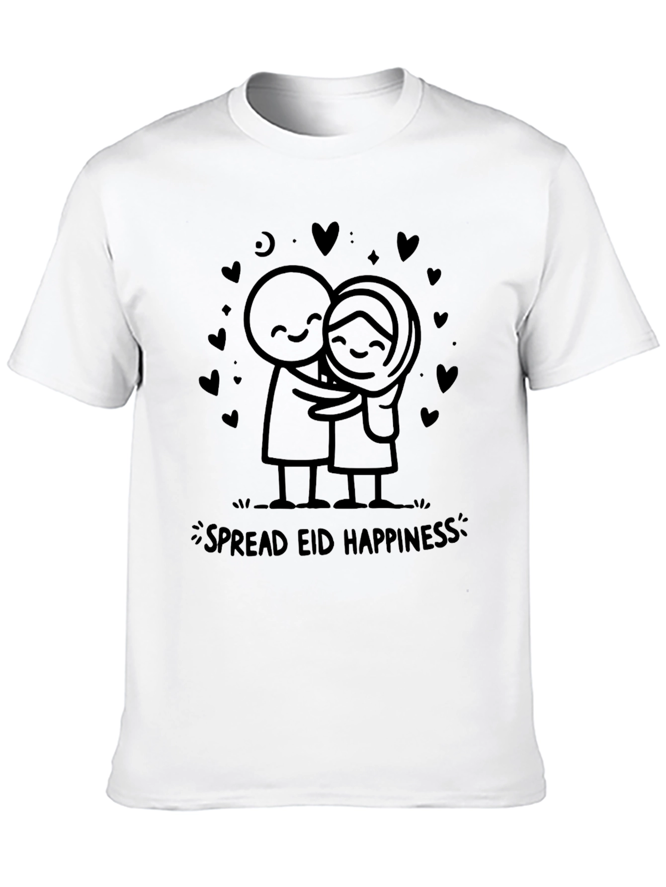 Spread Eid Happiness Black T-Shirt