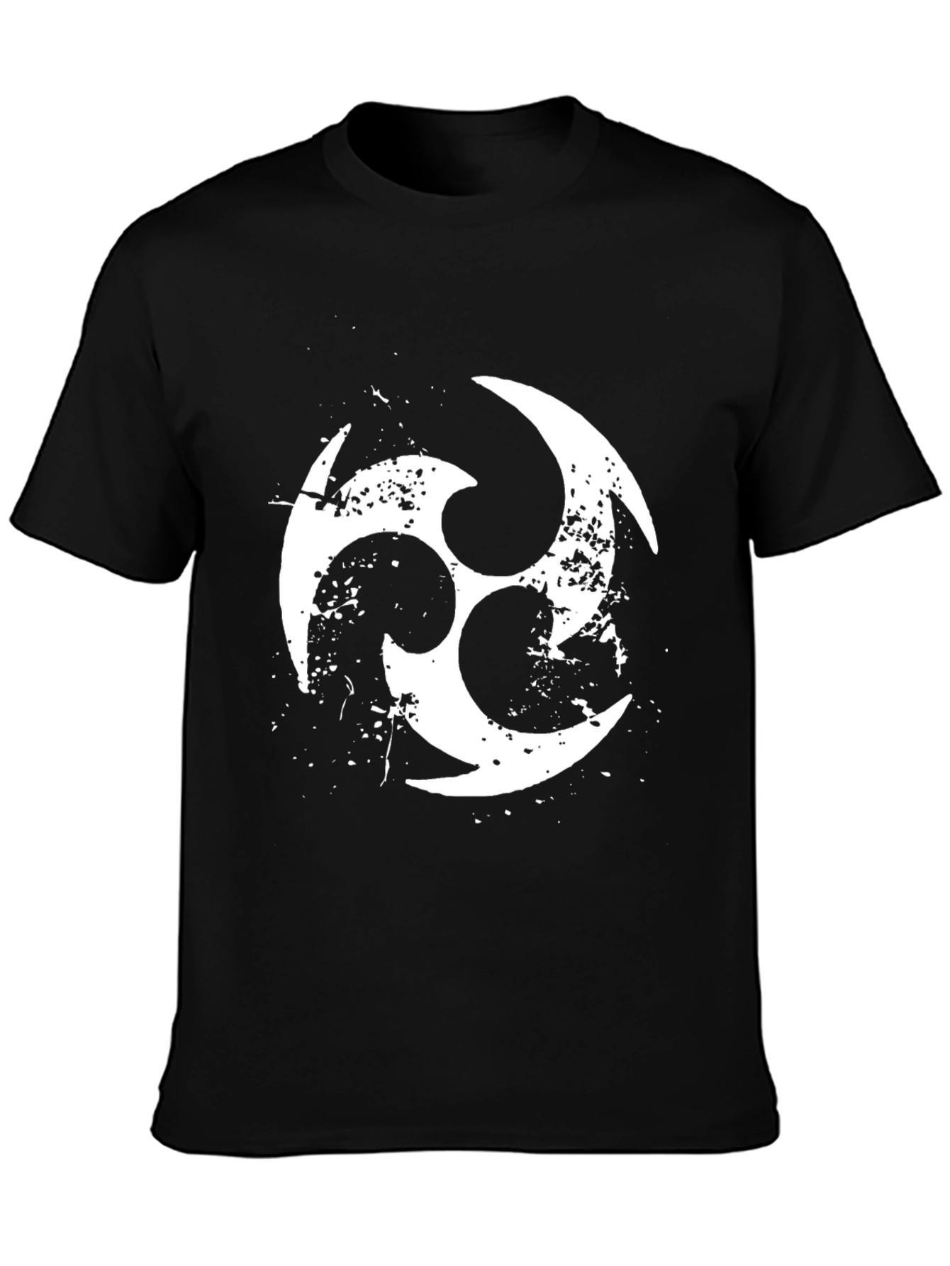 Black T-Shirt with White Symbol
