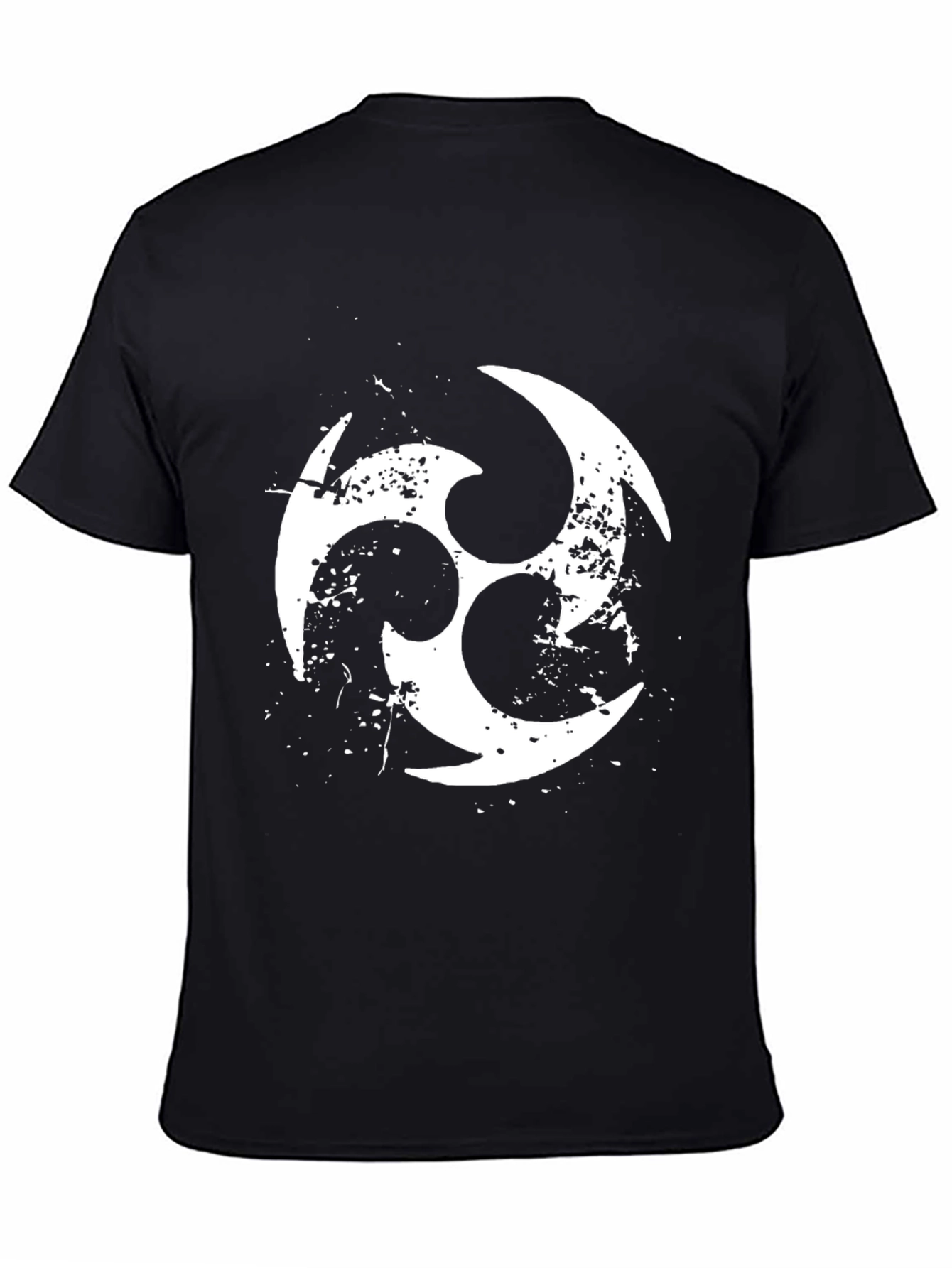 Black T-Shirt with White Symbol