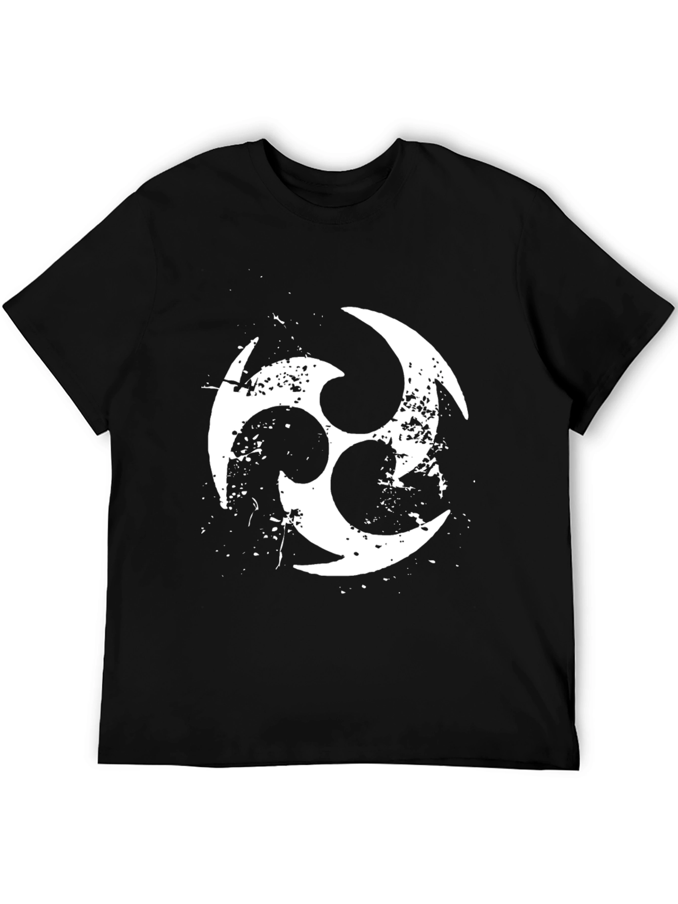 Black T-Shirt with White Symbol