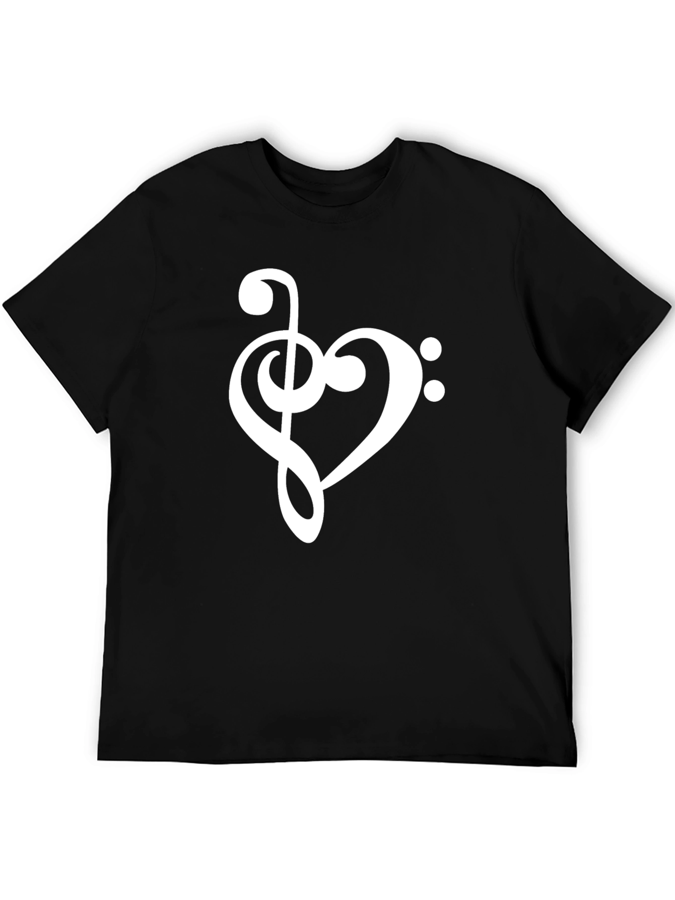 Musical Heart T-Shirt - Bass Clef Love