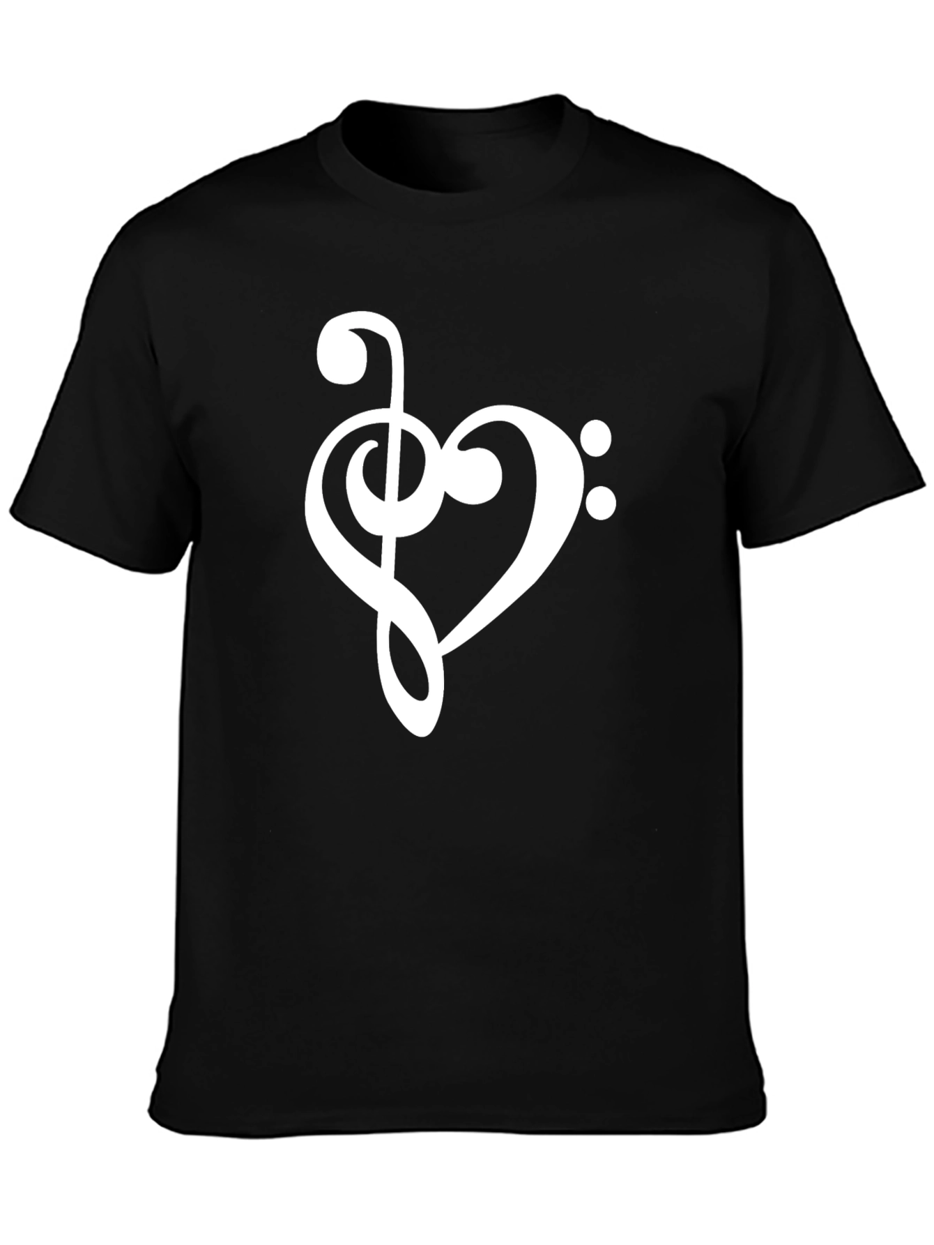 Musical Heart T-Shirt - Bass Clef Love