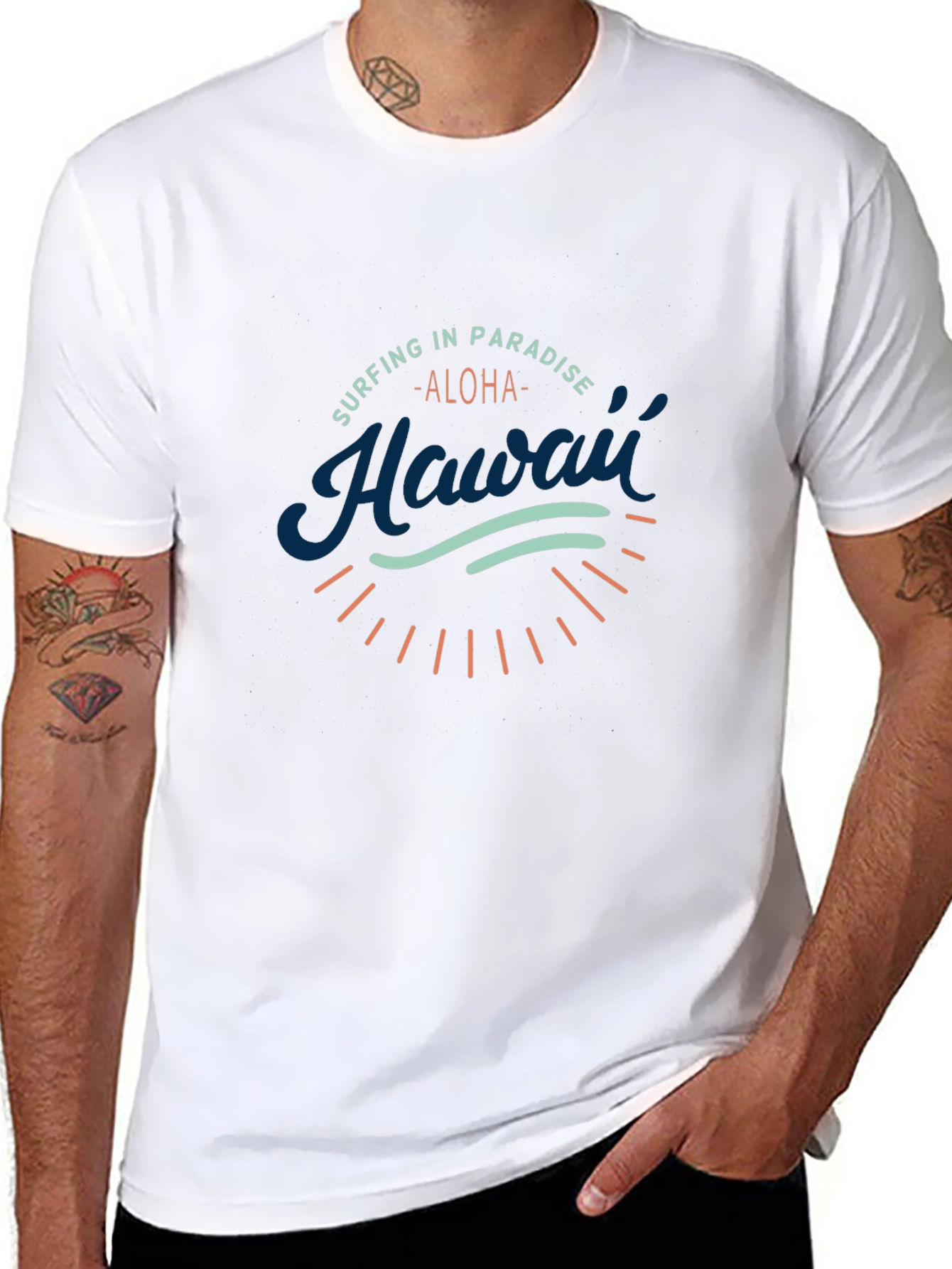 Hawaii Surfing Paradise Graphic Tee
