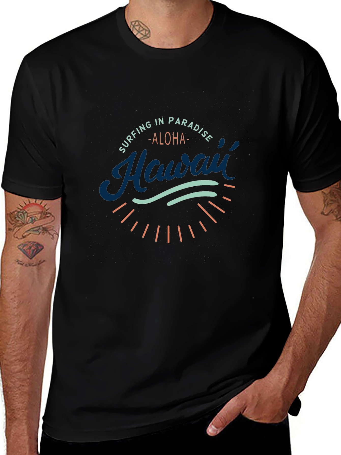 Hawaii Surfing Paradise Graphic Tee