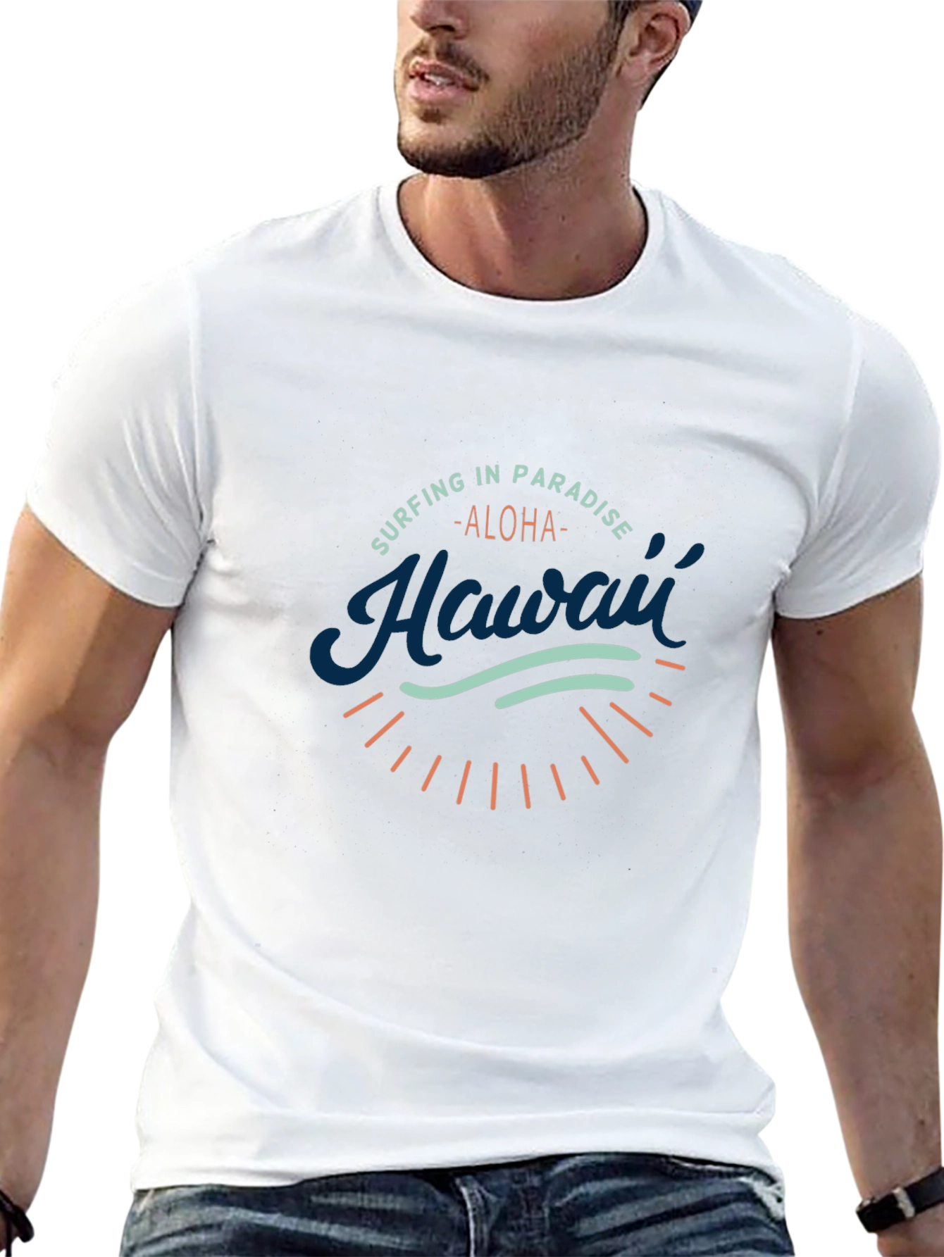 Hawaii Surfing Paradise Graphic Tee