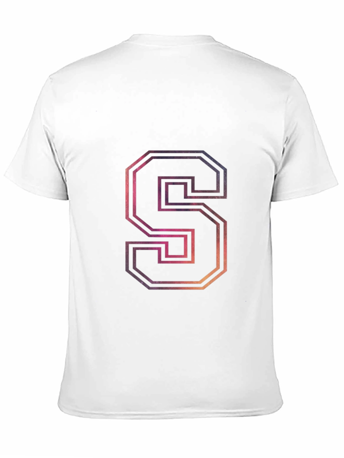 Letter S Galaxy Graphic Black T-Shirt
