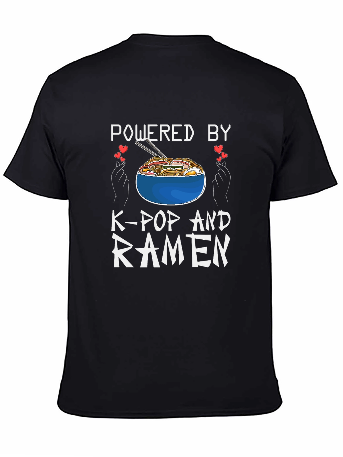 Powered By K-Pop and Ramen Graphic Tee