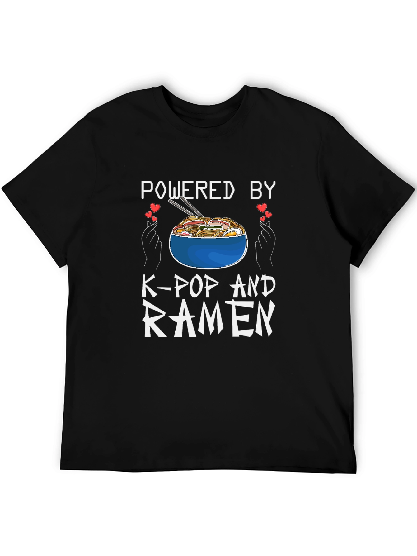 Powered By K-Pop and Ramen Graphic Tee