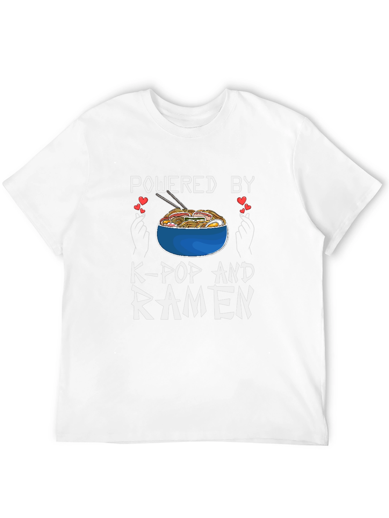 Powered By K-Pop and Ramen Graphic Tee