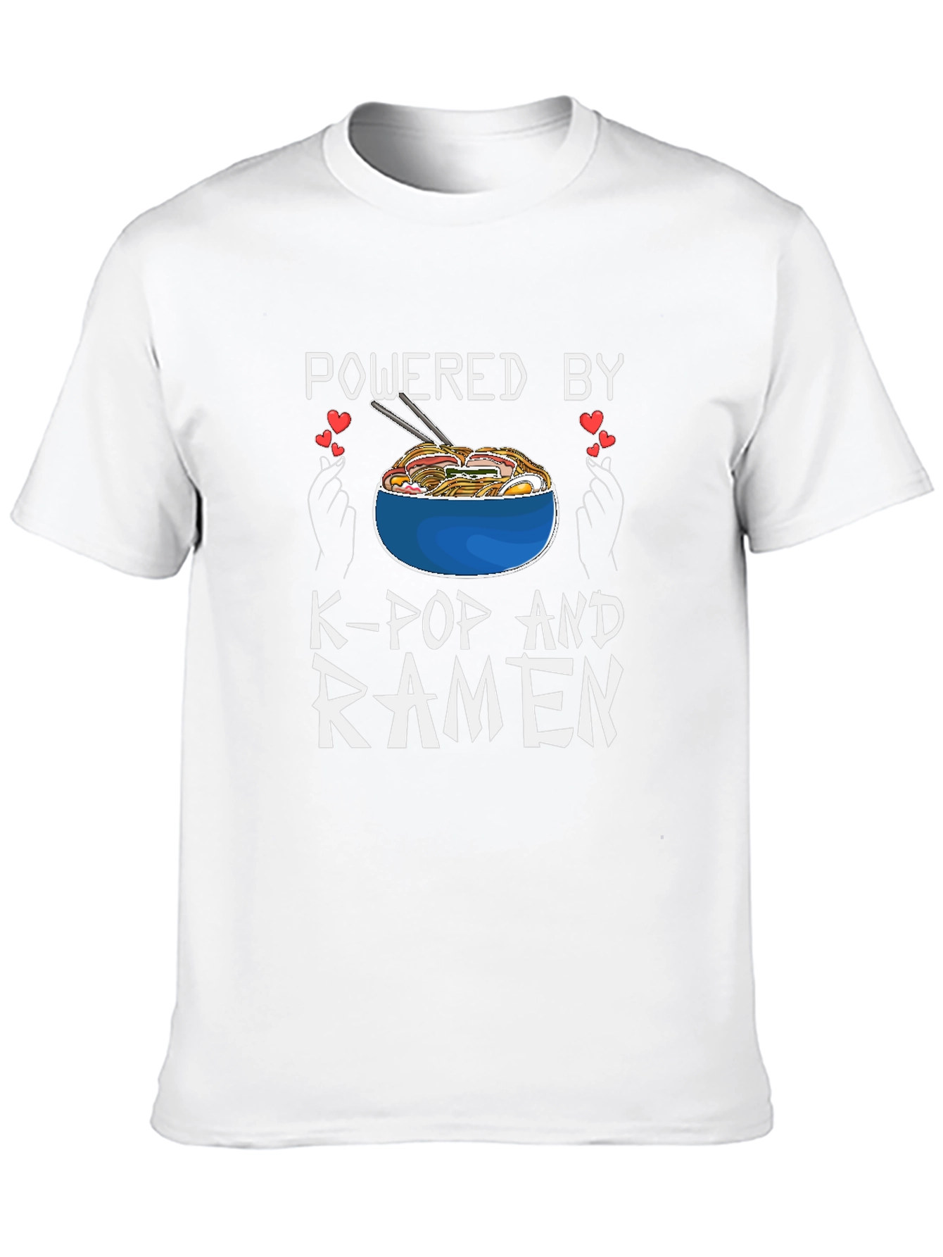 Powered By K-Pop and Ramen Graphic Tee