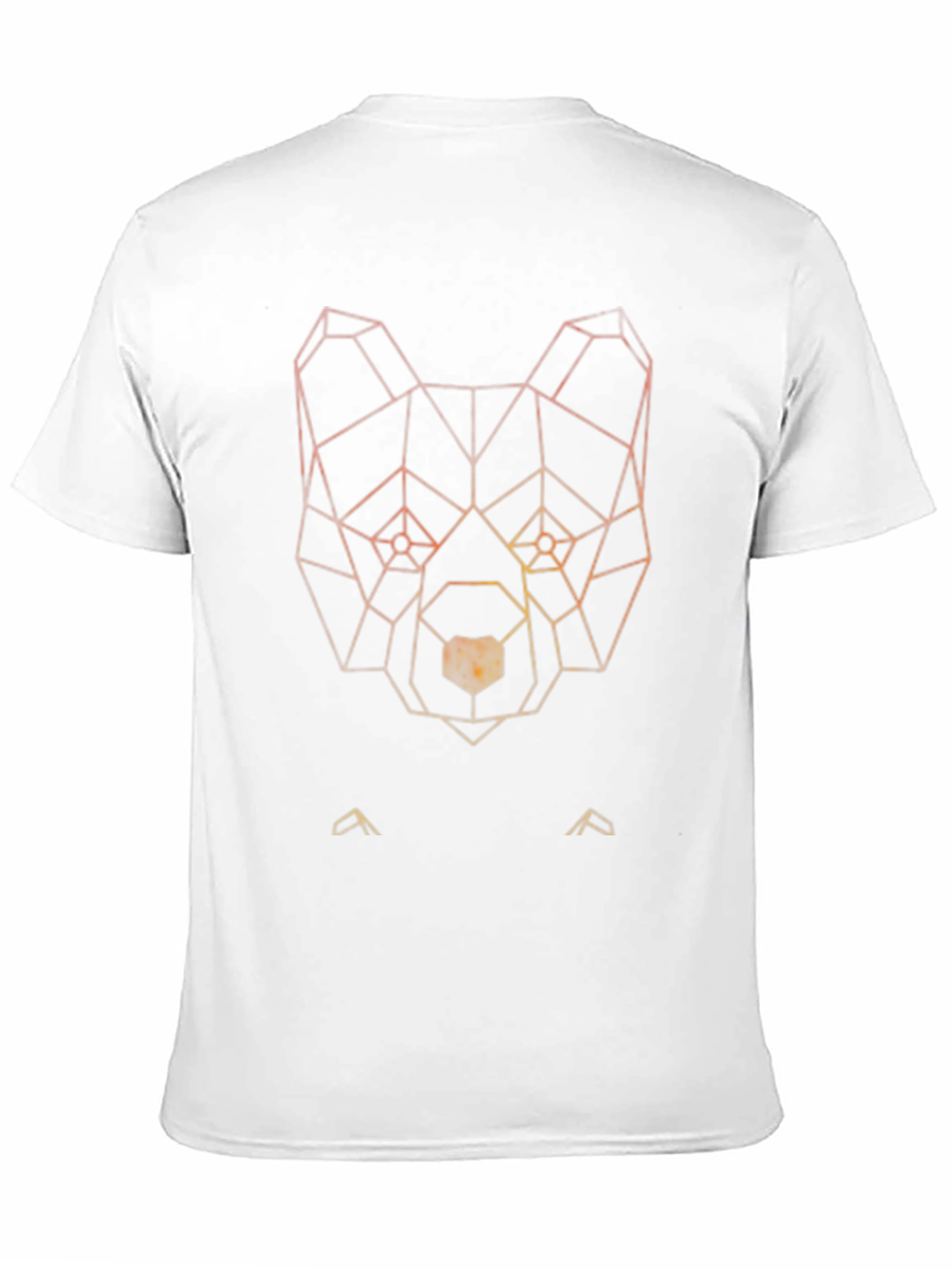Geometric Bear Graphic Tee - Black