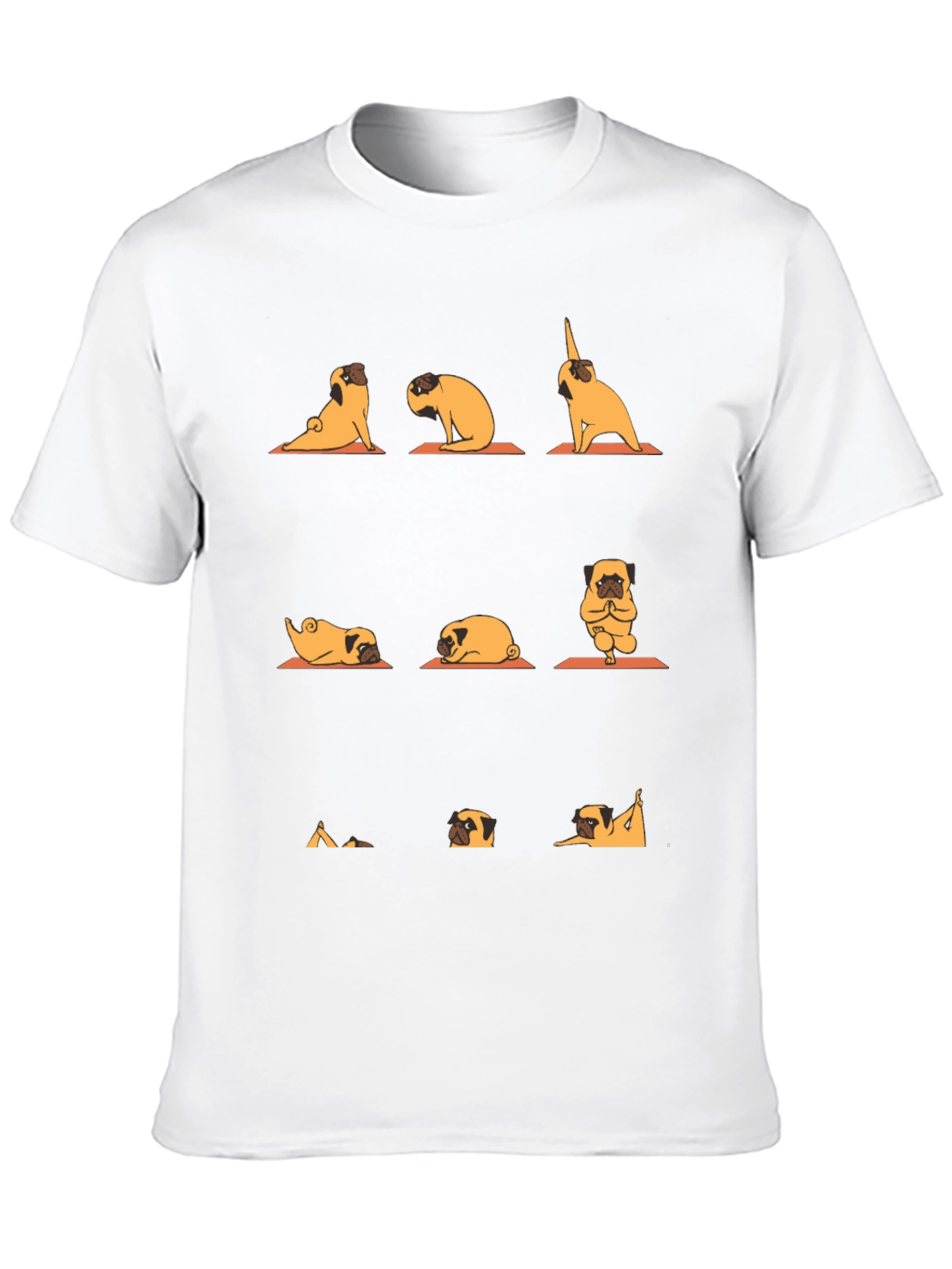 Yoga Pug Graphic Tee - Black