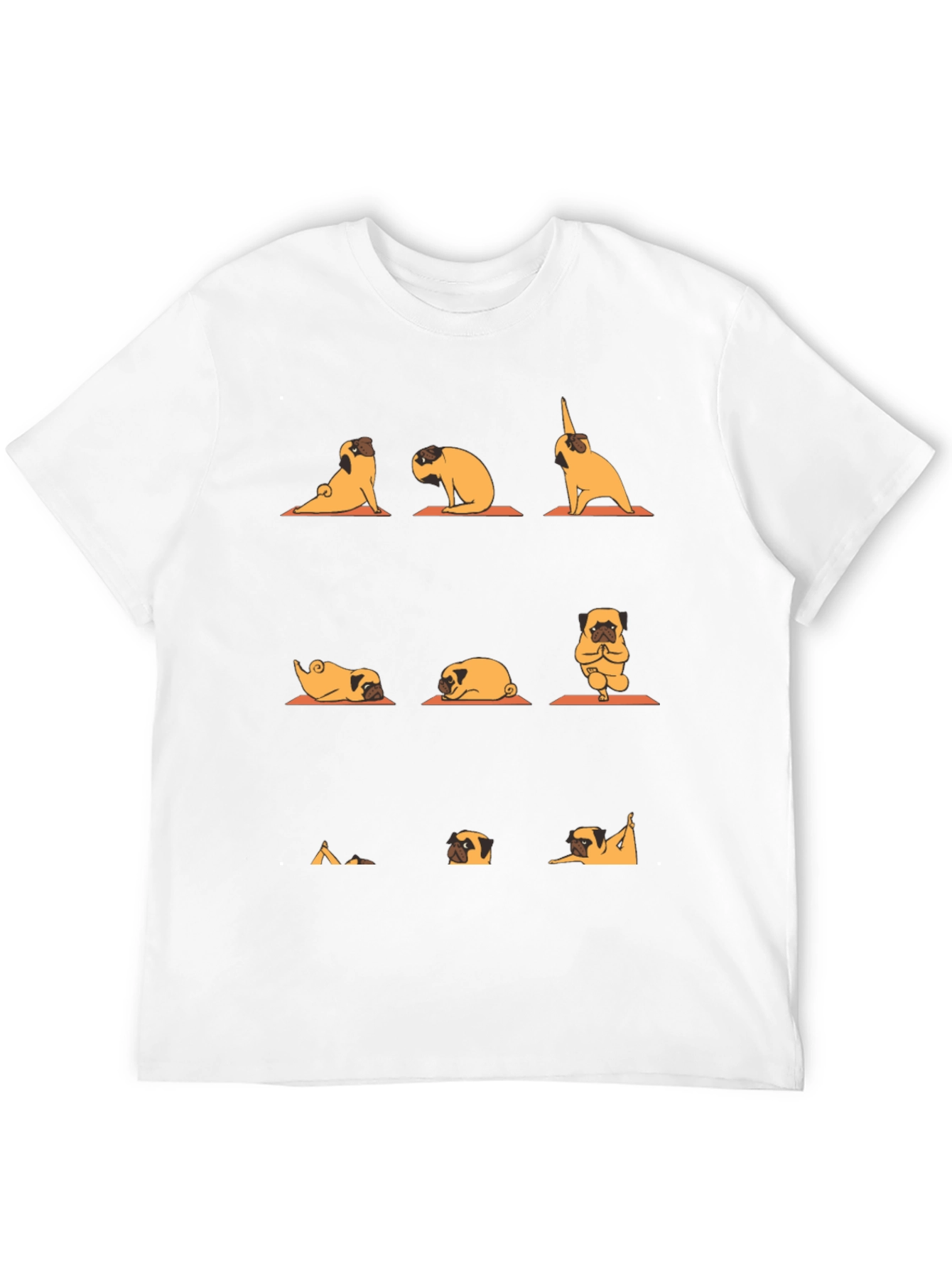 Yoga Pug Graphic Tee - Black