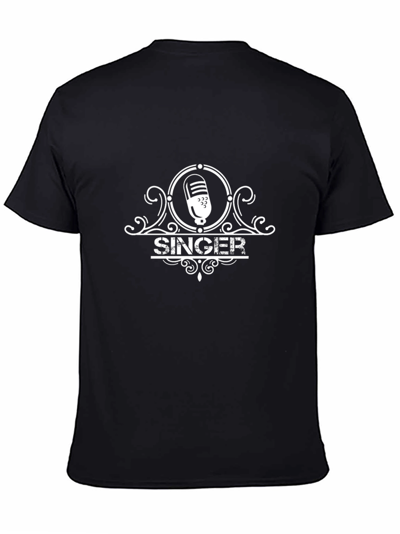 Singer Graphic Tee - Black Cotton T-Shirt