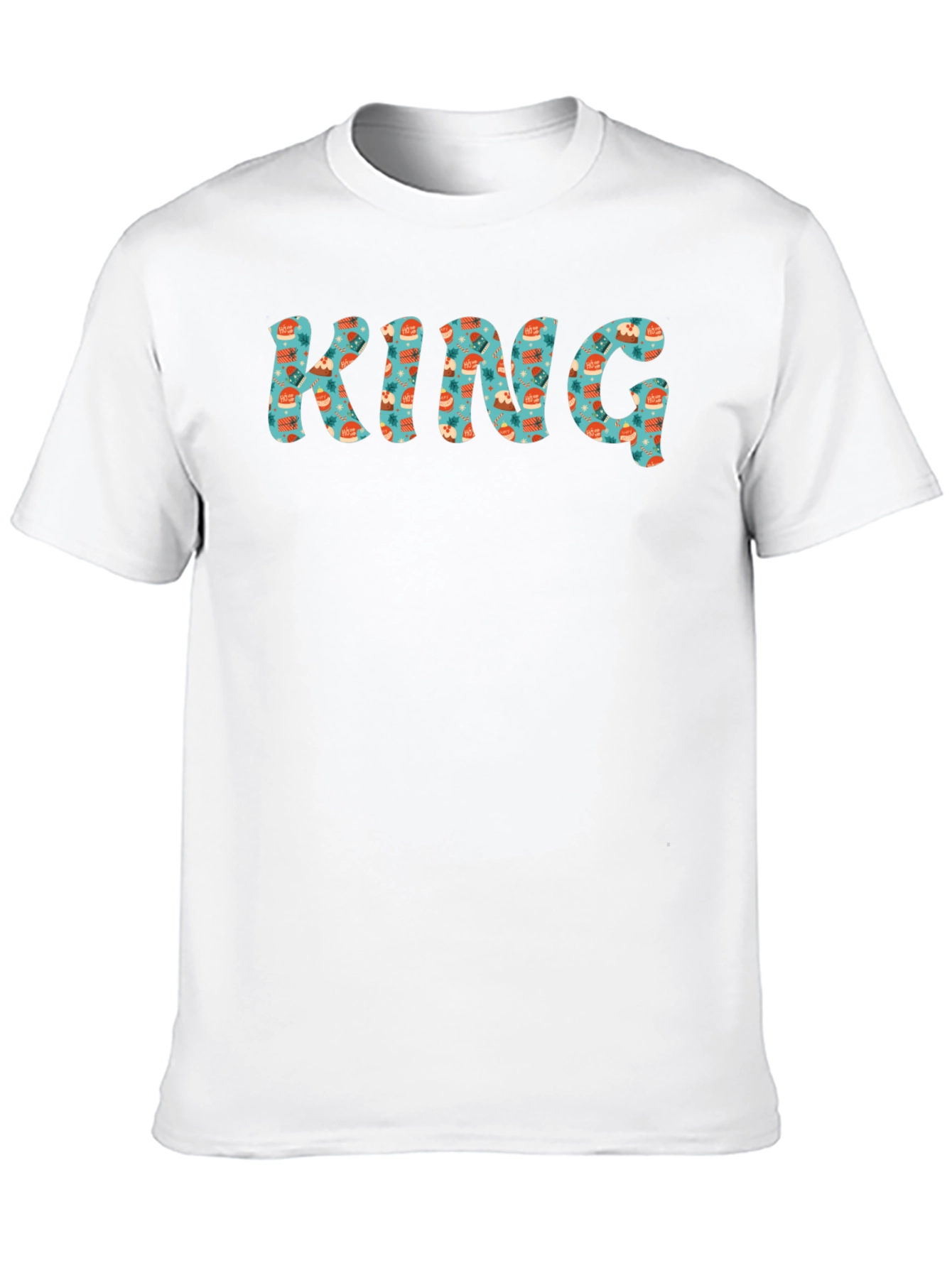 King Patterned Black T-Shirt