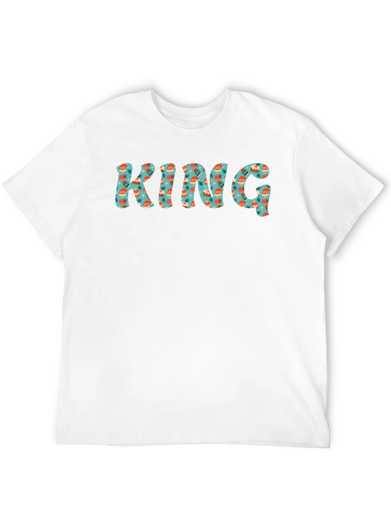 King Patterned Black T-Shirt