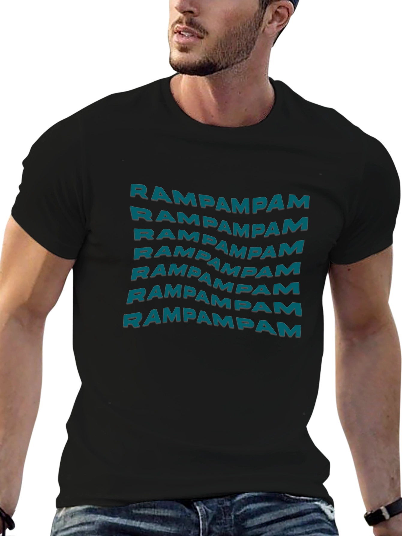 Rampampam Graphic Print Black T-Shirt