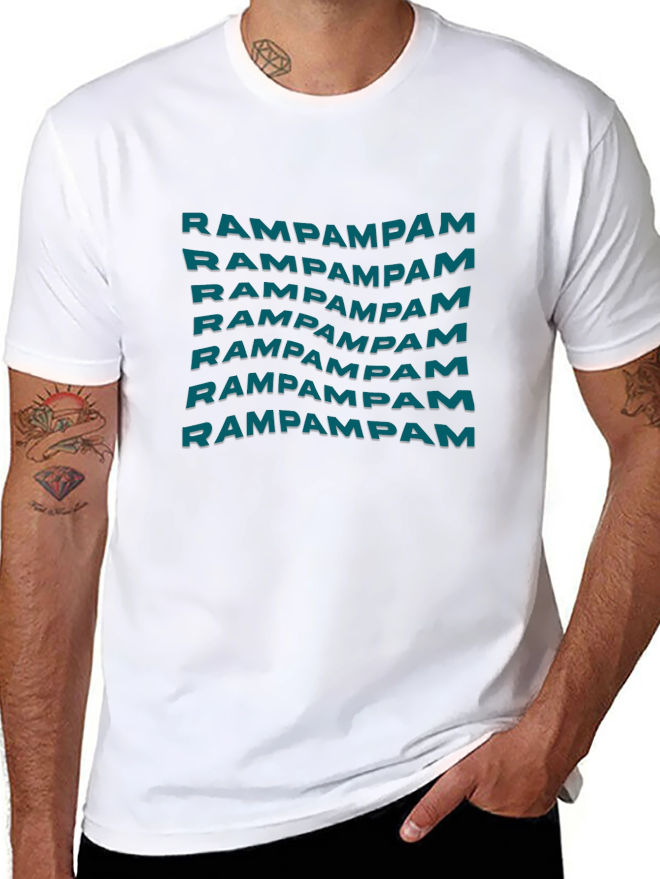 Rampampam Graphic Print Black T-Shirt