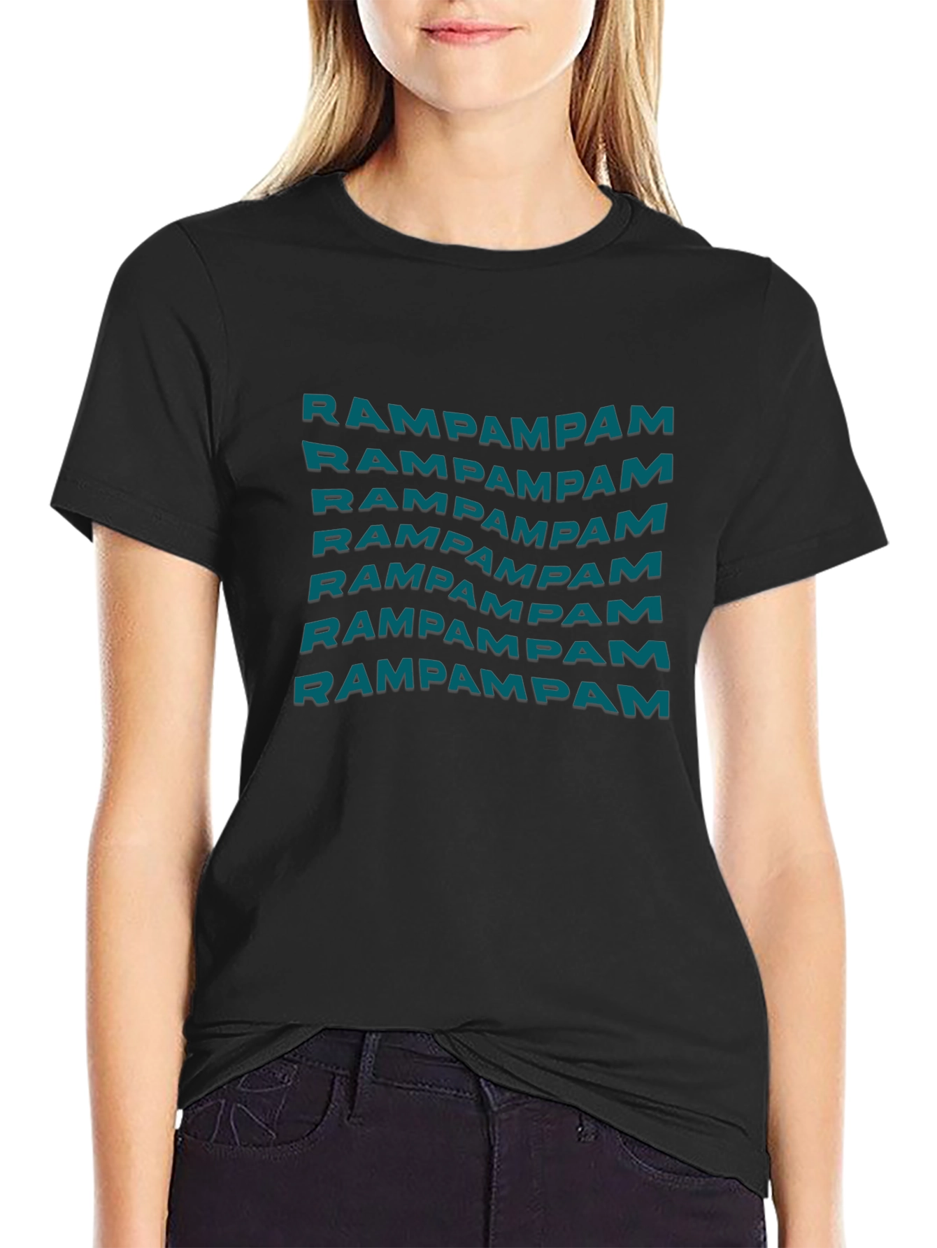 Rampampam Graphic Print Black T-Shirt
