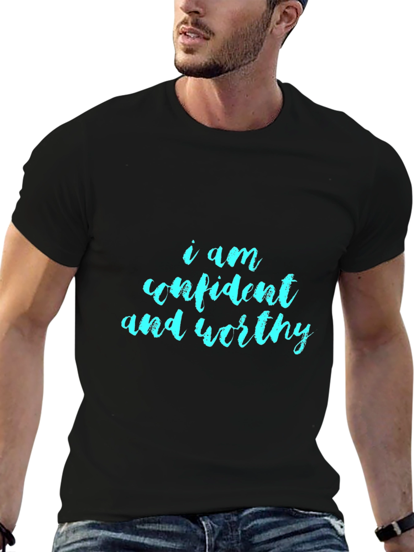 Confident and Worthy Black T-Shirt