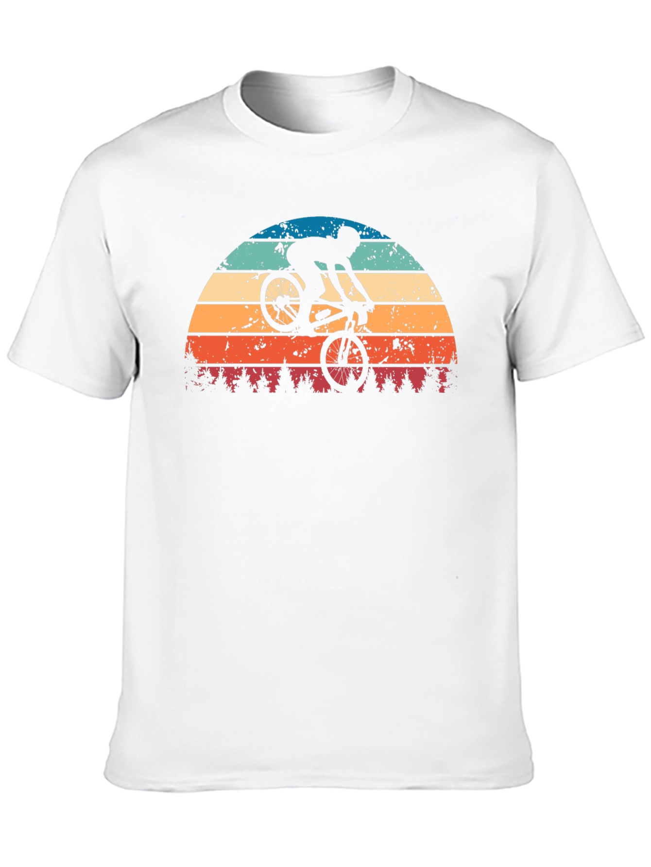 Retro Sunset Mountain Bike Graphic Tee